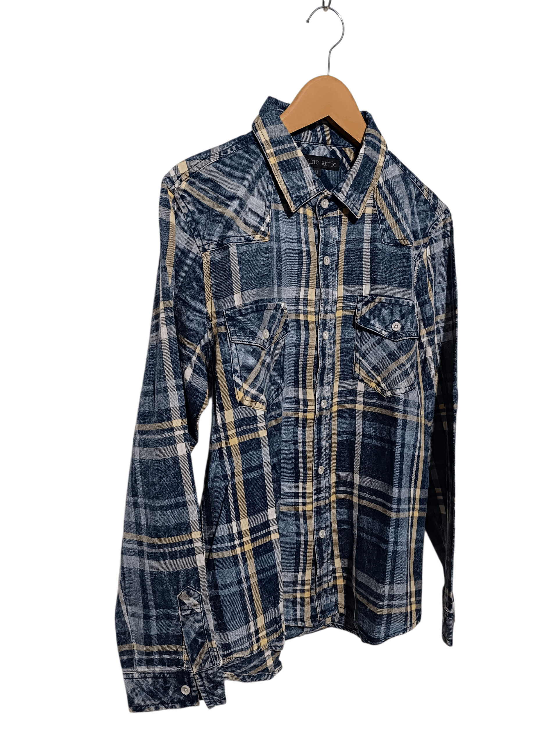In The Attic In The Attic Check Denim Indigo Shirt Size US M / EU 48-50 / 2 - 4 Thumbnail