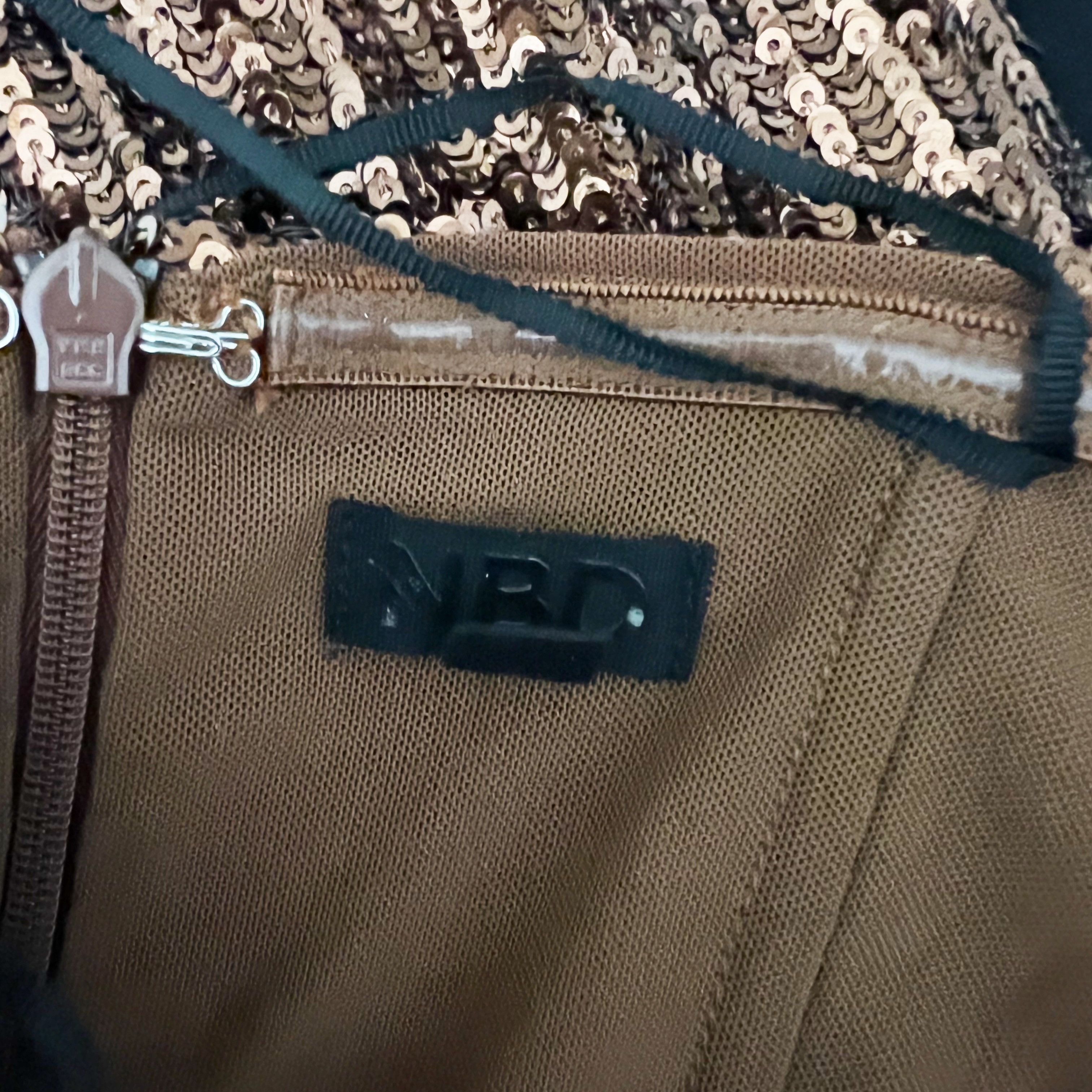 NBD NBD Janya Chocolate Brown Allover Sequin Size XS / US 0-2 / IT 36-38 - 2 Thumbnail