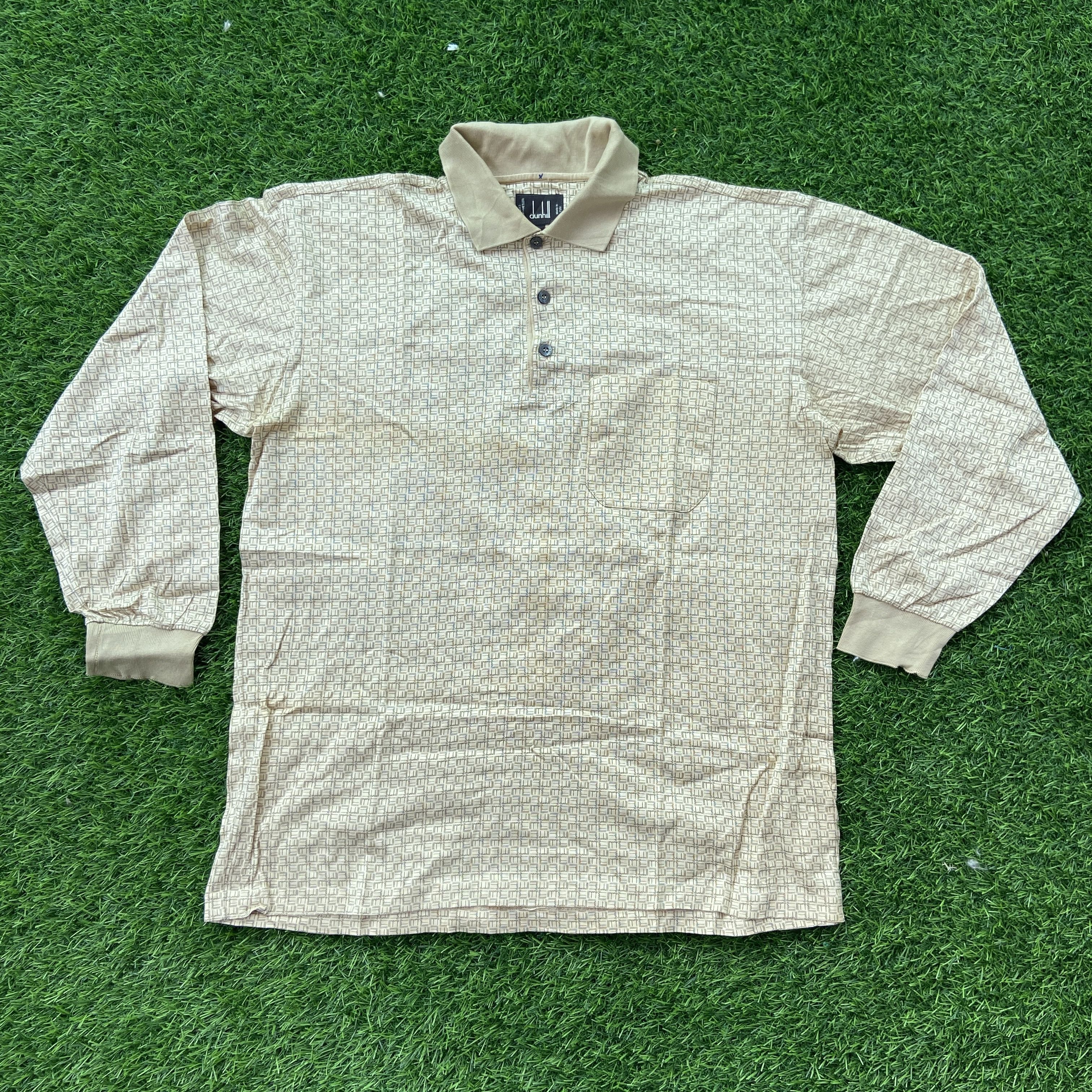 Alfred Dunhill 💥VTG💥 Dunhill Luxury Mercerised Cotton Polo Shirt Size US L / EU 52-54 / 3 - 1 Thumbnail