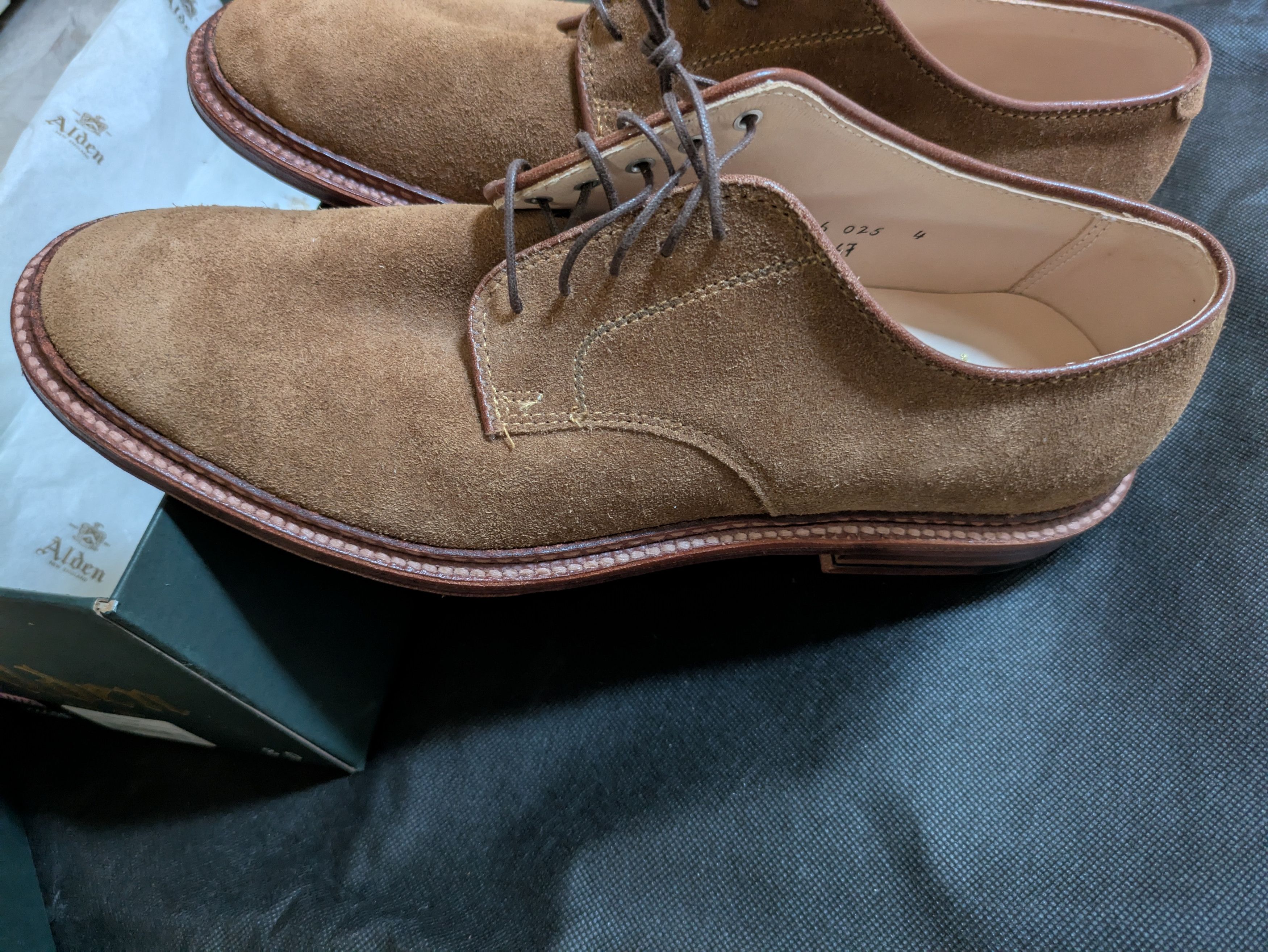 Alden Alden Plain Toe Blucher in Snuff Suede, 8D Size US 8 / EU 41 - 7 Thumbnail