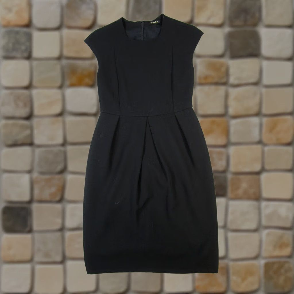 Massimo Dutti Massimo Dutti Dress Womens 4 Black Bodycon Sleeveless Round Neck Zip Short Solid Polyester Adults Womens Black Dress Bodycon 90s? Size S / US 4 / IT 40 - 1 Thumbnail