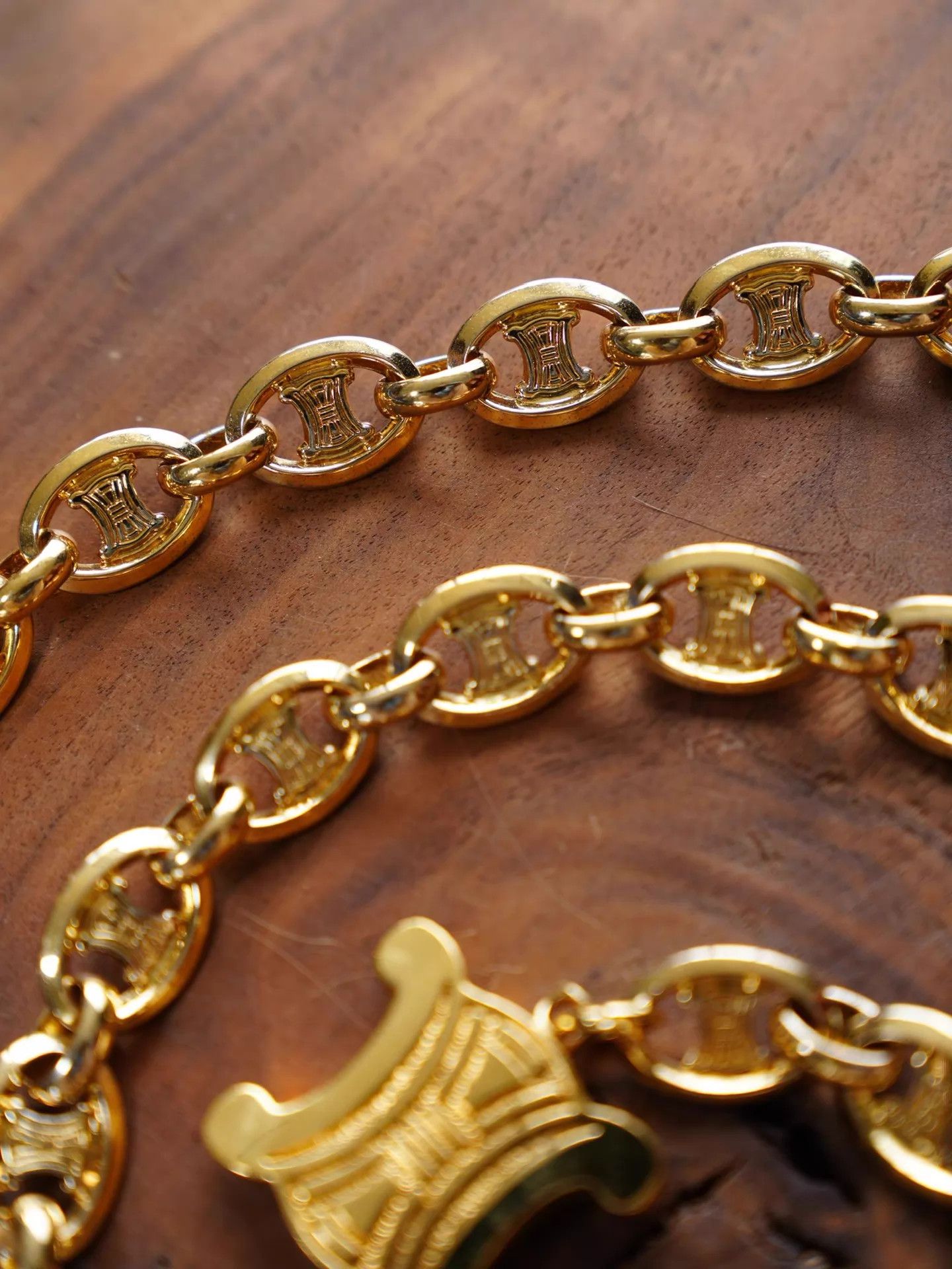 Celine Celine Vintage Gold Big Bone Multi-Wear Waist/Necklace Size ONE SIZE - 3 Thumbnail