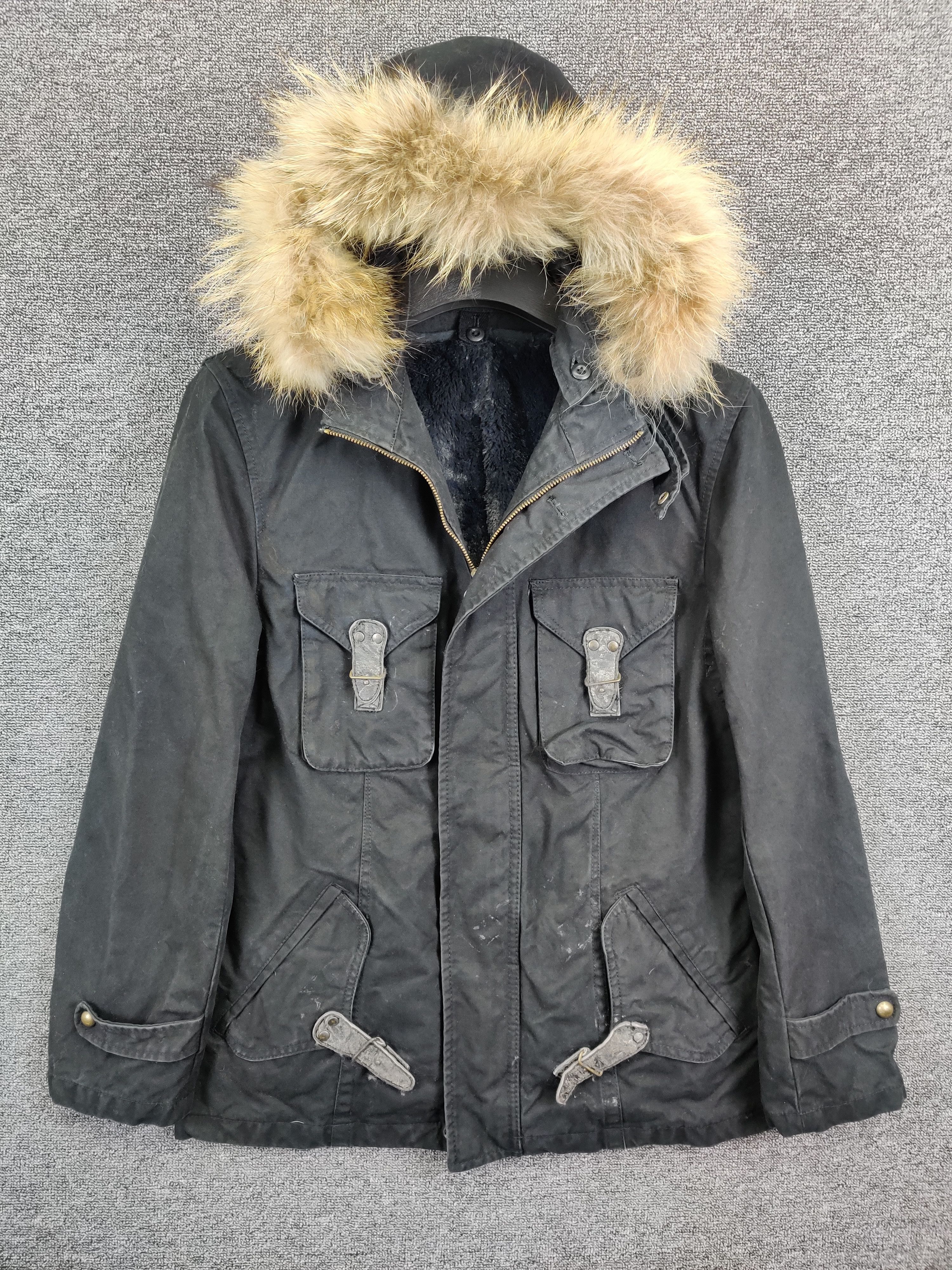 PPFM Vintage 90s PPFM Moleskin Bondage Fur Jacket Size US M / EU 48-50 / 2 - 1 Thumbnail