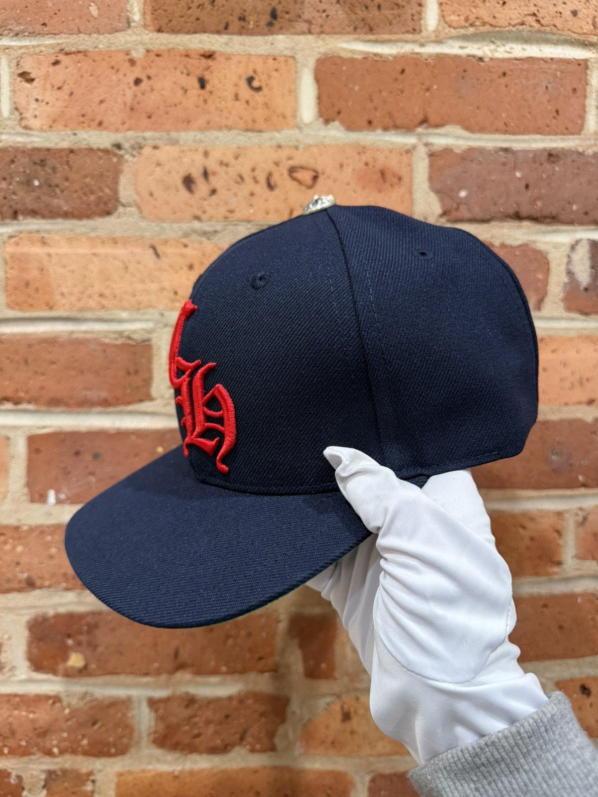 Chrome Hearts CHROME HEARTS NAVY / RED CH SNAPBACK Size ONE SIZE - 3 Thumbnail