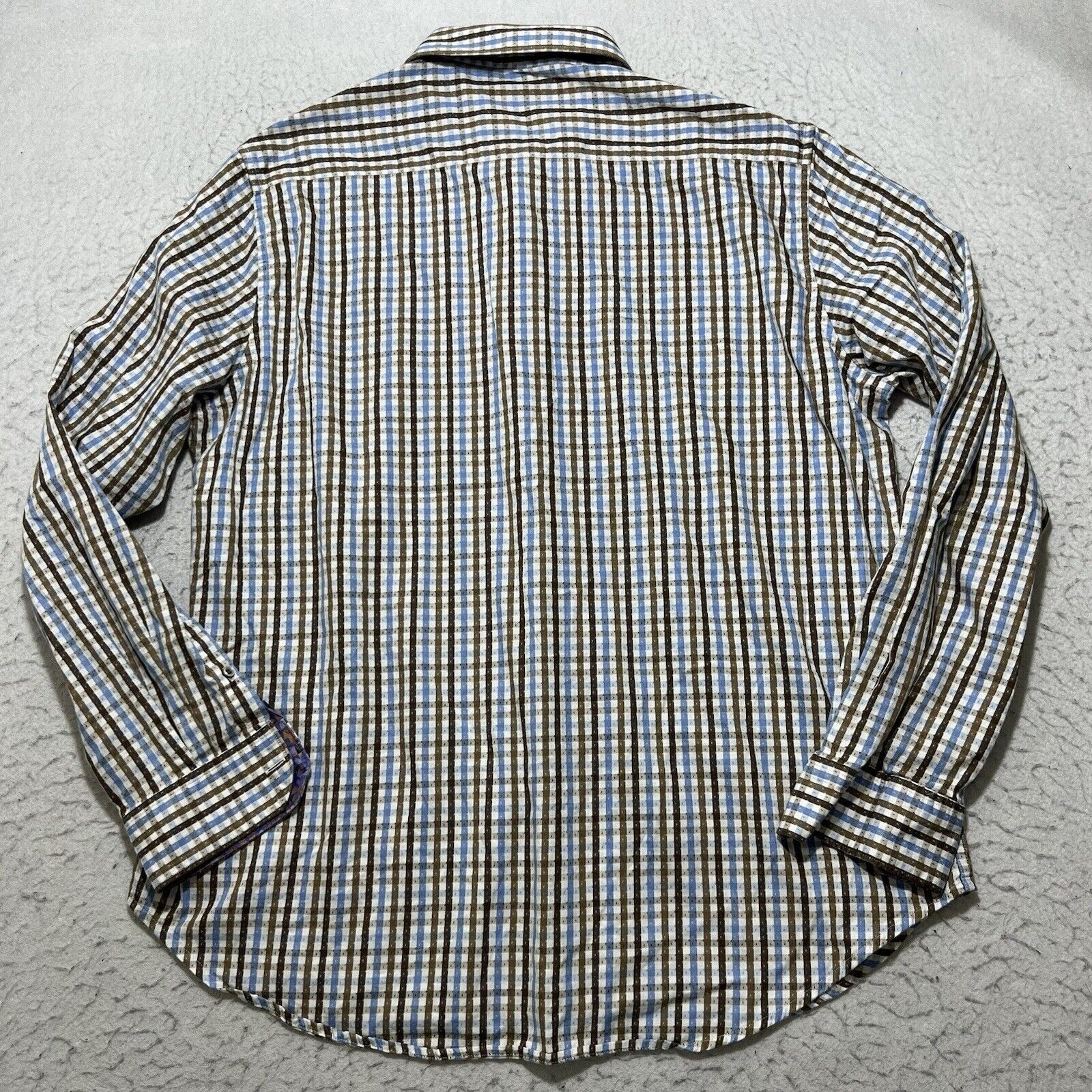 Robert Graham Robert Graham Classic Fit Button Down Shirt Blue Striped Size US XL / EU 56 / 4 - 11 Thumbnail
