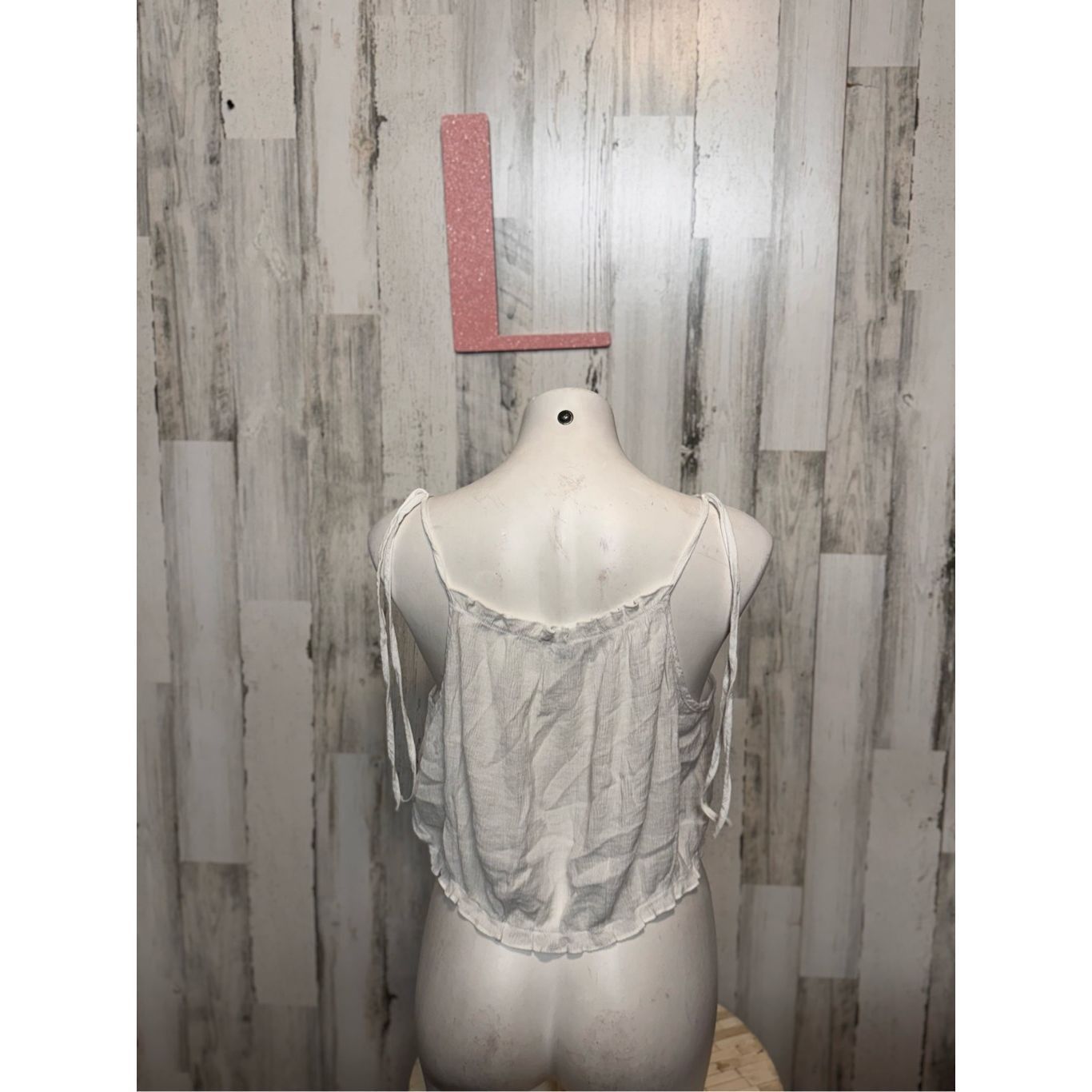 H&M H&M Divided White Tie Strap Crop Top Women’s Size L Size L / US 10 / IT 46 - 3 Thumbnail