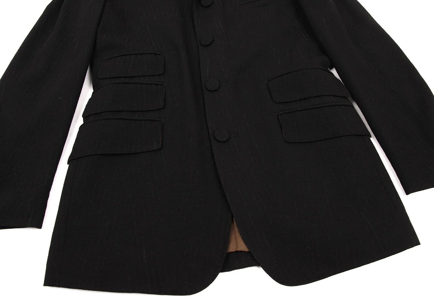 Jean Paul Gaultier Flap Pocket Design Shadow Stripe Jacket in Black Size 48 Size US M / EU 48-50 / 2 - 9 Thumbnail