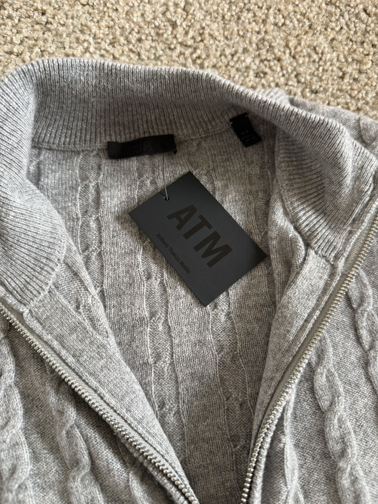 ATM Anthony Thomas Melillo Cashmere Cable Knit Sweater Size US S / EU 44-46 / 1 - 5 Thumbnail