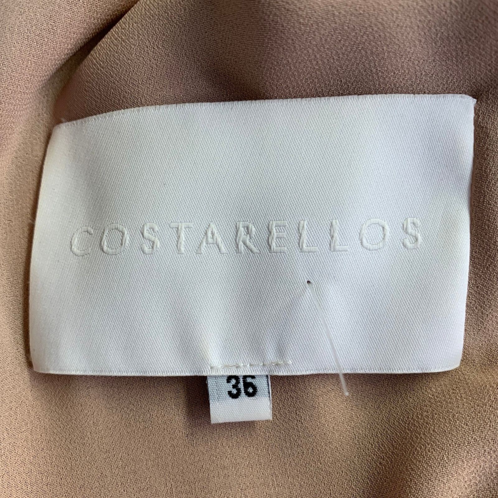 Other COSTARELLOS Blue Nude Lace Short Sleeve Cocktail Dress Size XS / US 0-2 / IT 36-38 - 7 Thumbnail