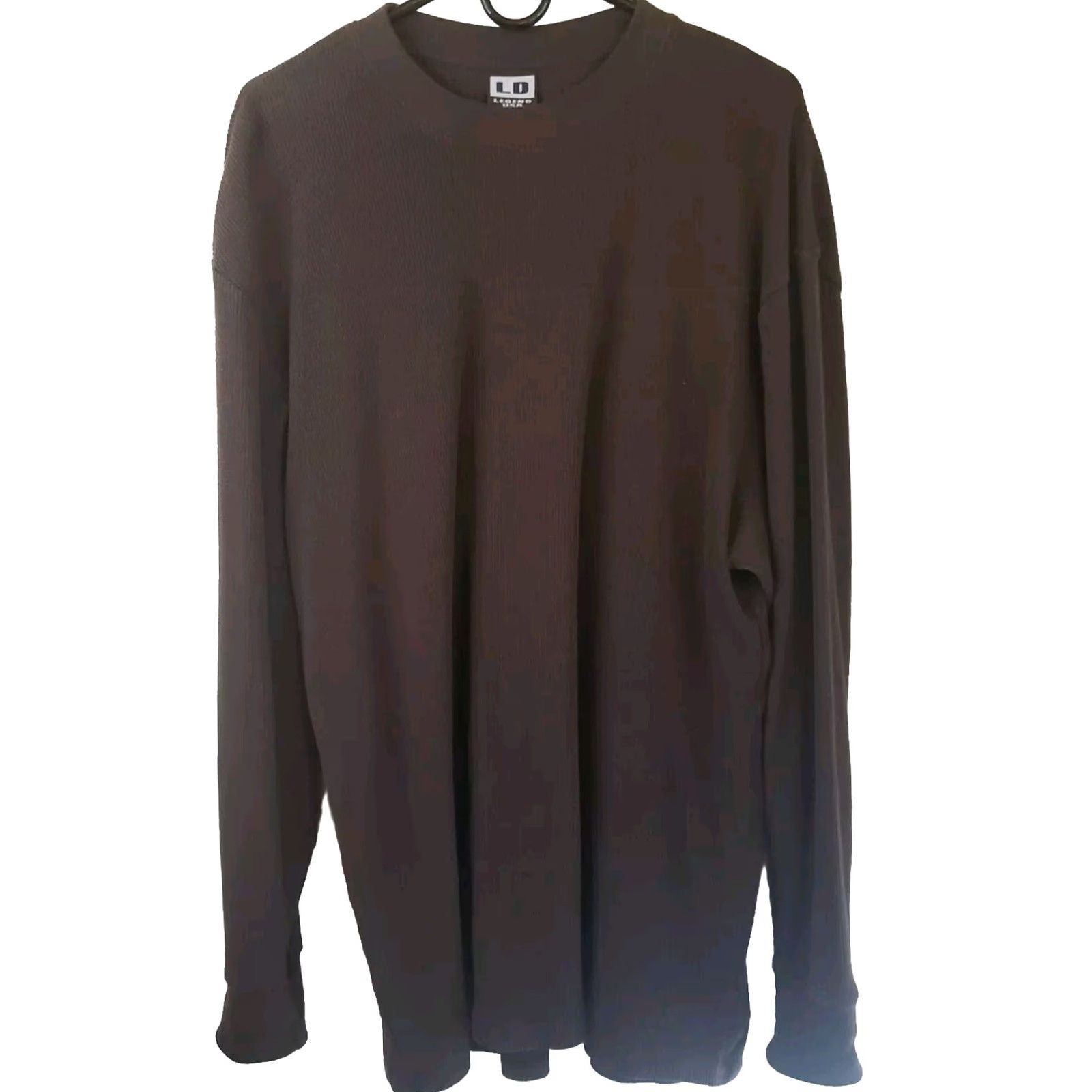 Vintage LD Legend USA Thermal Waffle Knit LS Tee Pullover Shirt Brown 3XL Mens Crew Neck Long Sleeve Moistu re Wicking Winter Fall Outdoor Warmth Size US XXL / EU 58 / 5 - 2 Thumbnail