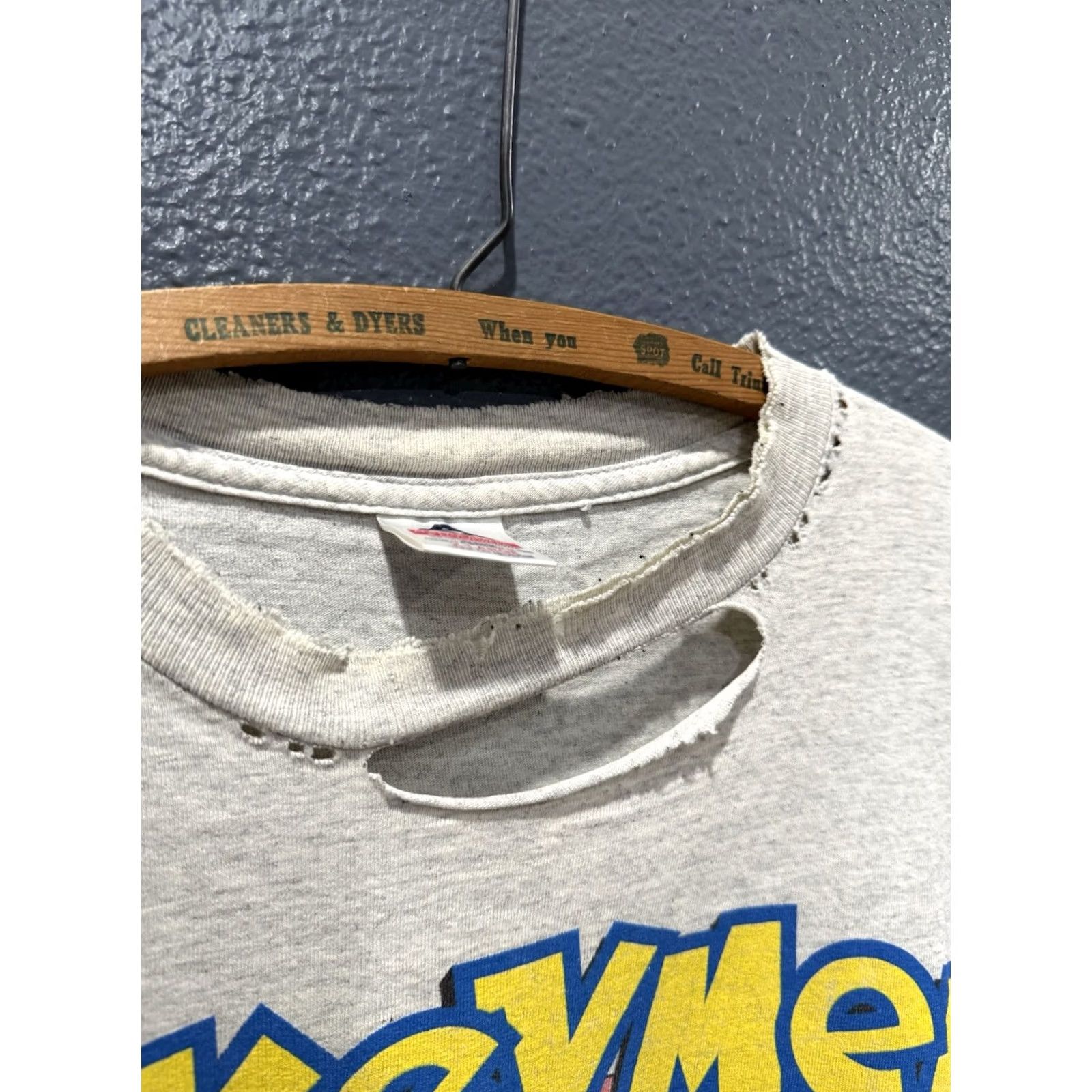 Delta VINTAGE The Three Stooges Pokeymen Gray Tee Shirt XL 90s Mens Size US XL / EU 56 / 4 - 3 Thumbnail