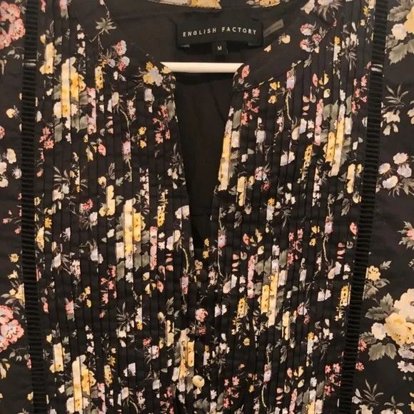 English Factory Black Floral Mini Dress by English Factory - Gently Used M Size M / US 6-8 / IT 42-44 - 4 Thumbnail