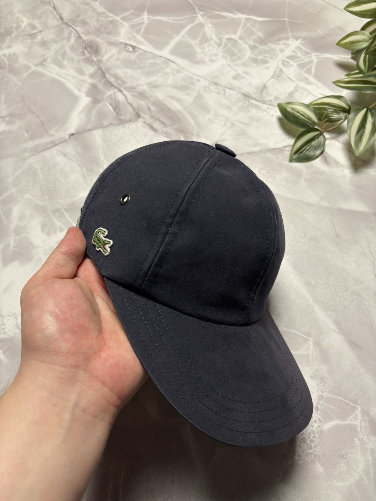 Lacoste Lacoste Vintage Cap Navy Adjustable YKK Strap Size 0 Small Size ONE SIZE - 3 Thumbnail