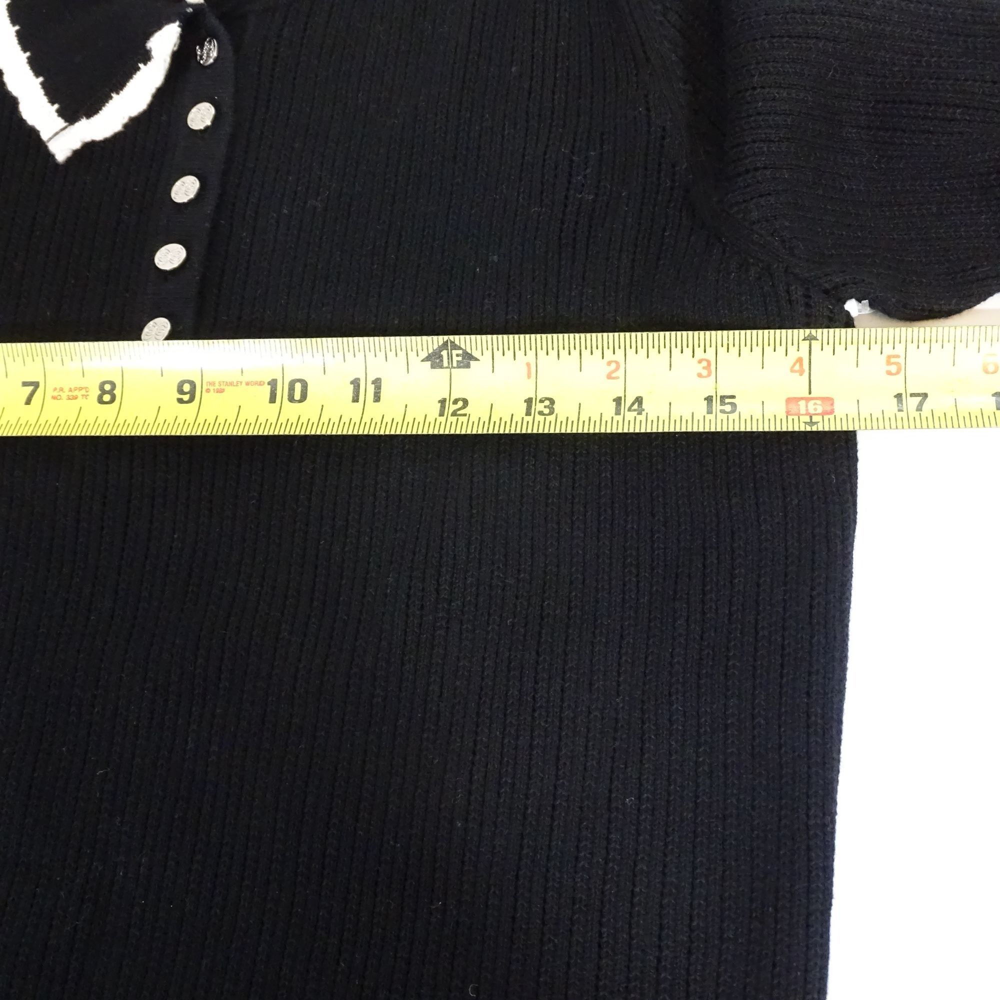 Other CeCe Black Pullover Knit Sweater Peter Pan Collar Size S Size S / US 4 / IT 40 - 11 Thumbnail