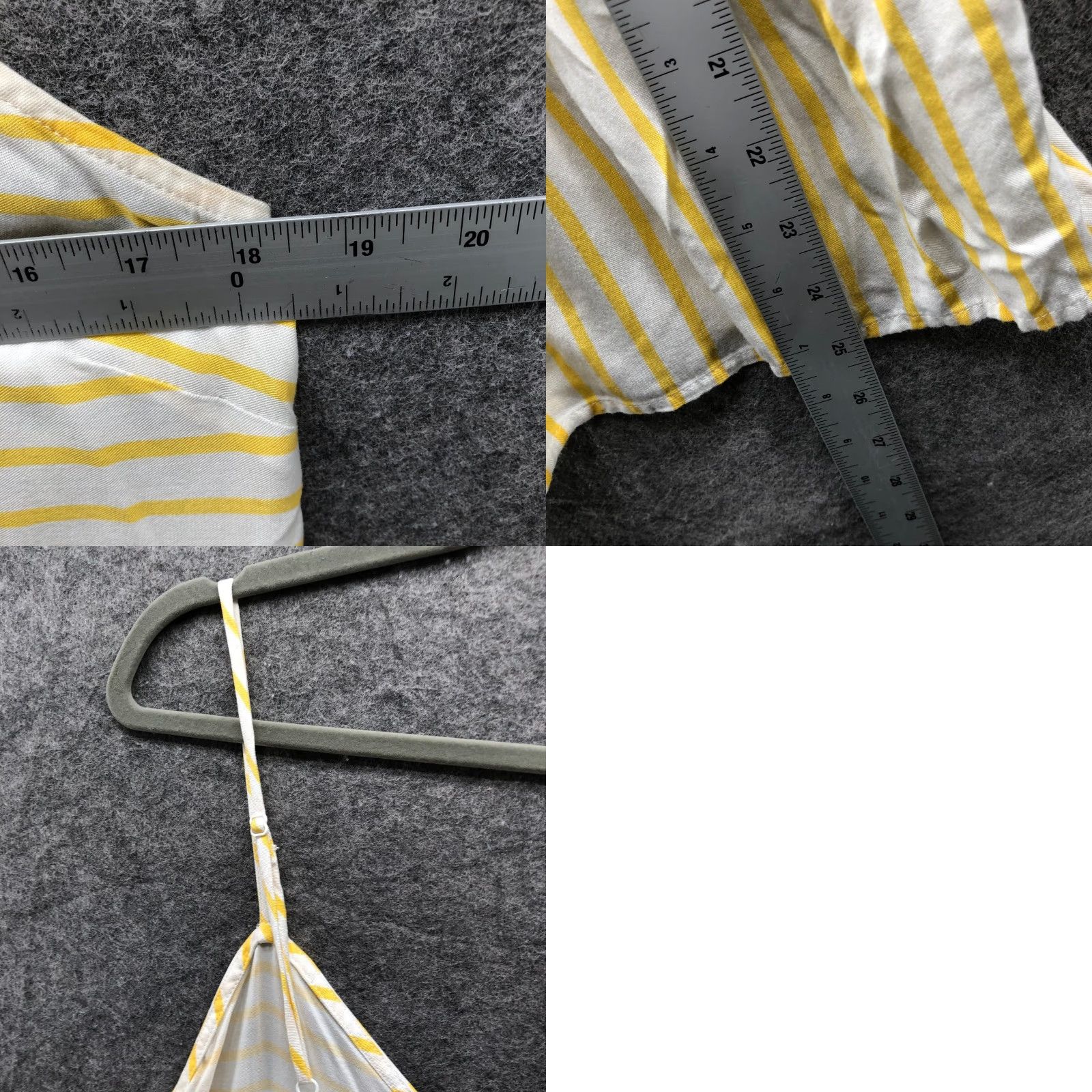 Vintage Cupcakes and Cashmere Camisole Top Womens M Yellow Striped V-Neck Rayon Viscose Tank Size M / US 6-8 / IT 42-44 - 8 Thumbnail
