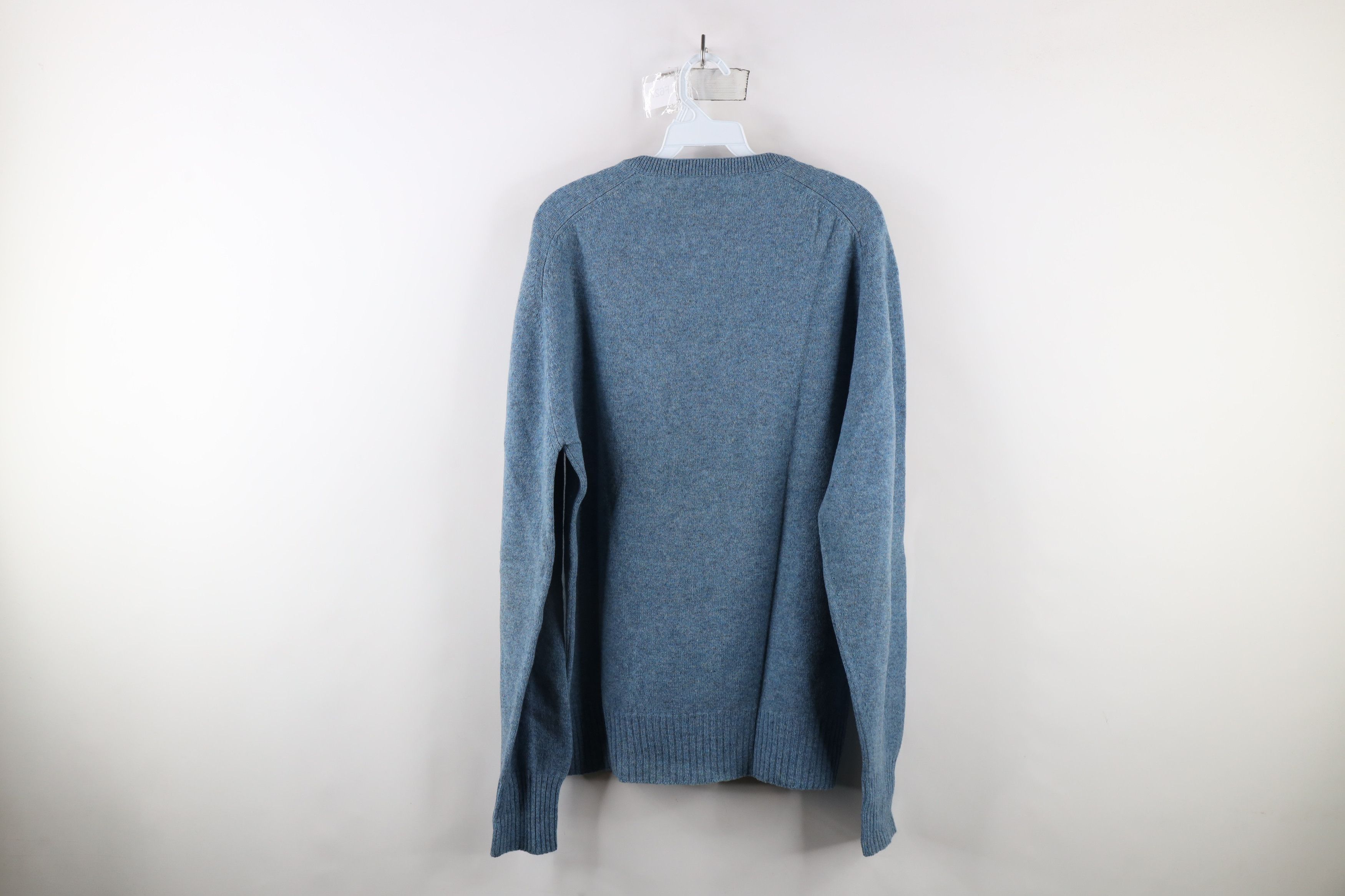 Vintage Vintage 70s Streetwear Blank Lambswool Knit V-Neck Sweater Size US XL / EU 56 / 4 - 7 Thumbnail
