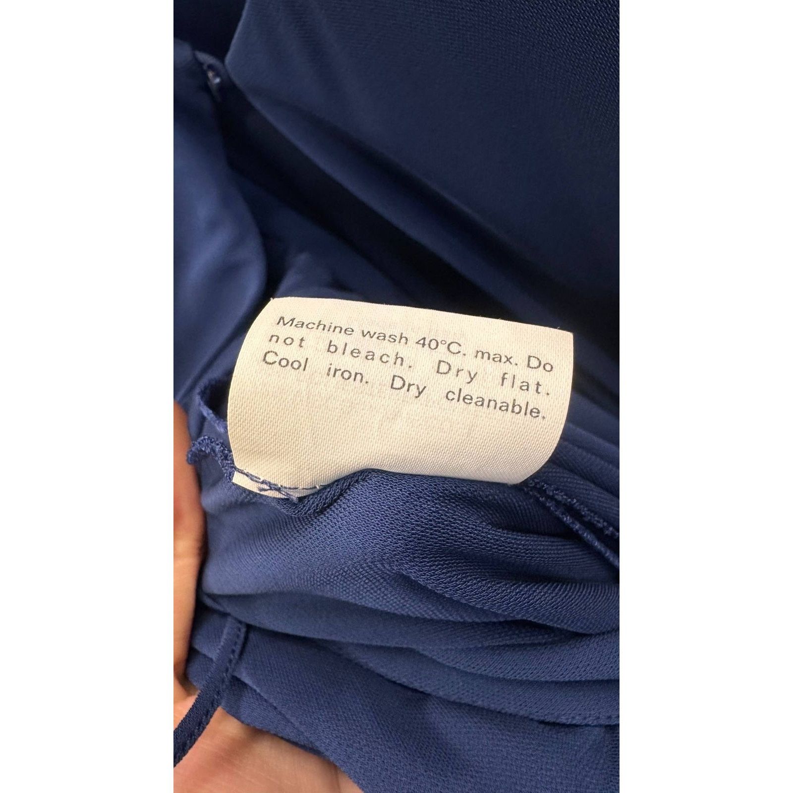Saint Laurent Paris Saint Laurent Blue Viscose Tie Waist Jumpsuit - Size M Size 26" / US 2 / IT 38 - 5 Thumbnail