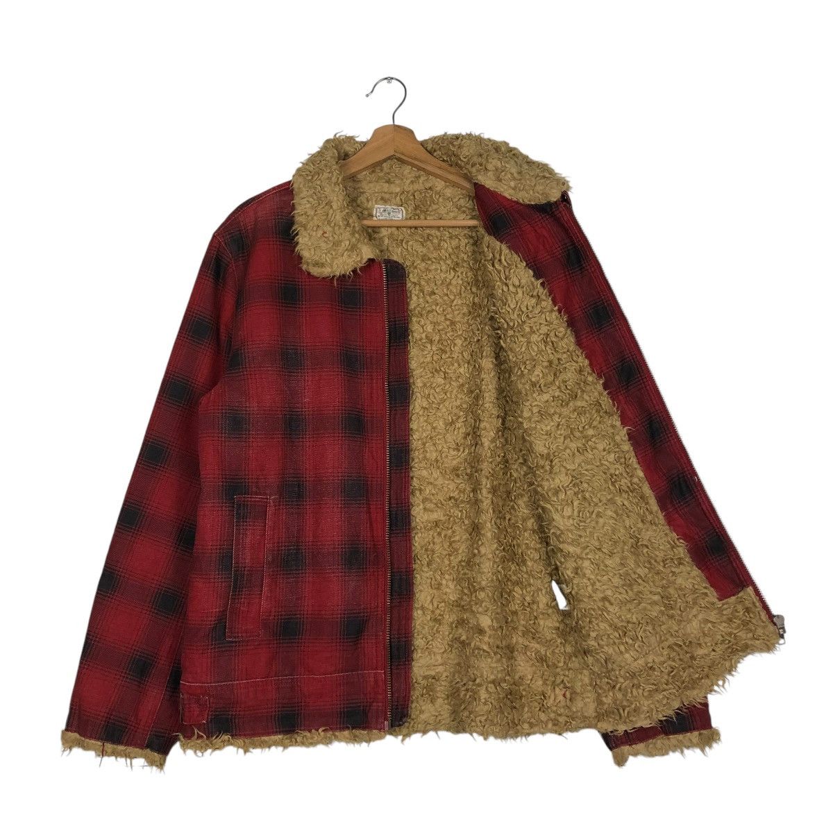 Hysteric Glamour 🔥VTG BIKER JACKET RANCH WEAR MARLONO FUR BLANKET TARTAN Size US L / EU 52-54 / 3 - 13 Thumbnail