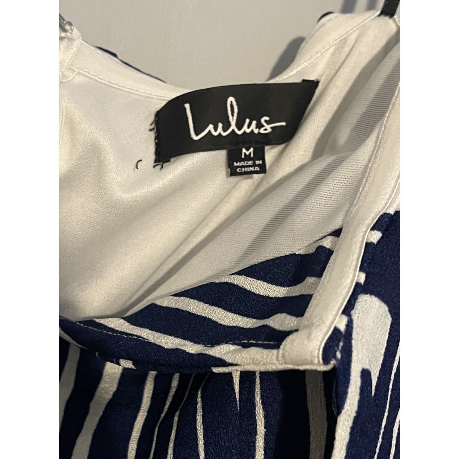 Lulus Lulus Delphi Blue & White Striped Tie-Front Strapless Romper Size M NWT Womens Romper Size 32" / US 10 / IT 46 - 5 Thumbnail