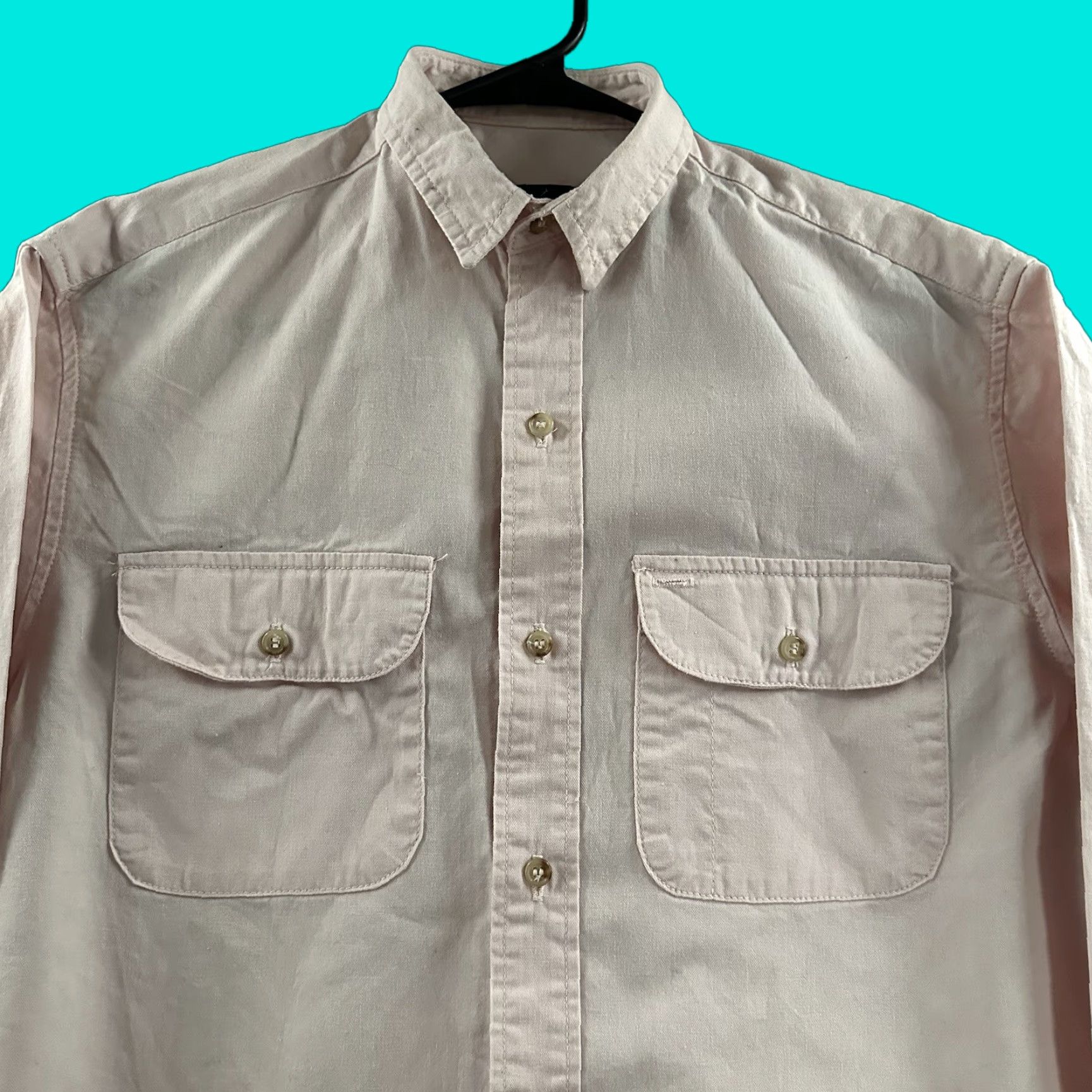 Ralph Lauren VINTAGE Ralph Lauren Womens Top Pink 10 Long Sleeve Button-Up Cotton USA Made Shirt Women Size L / US 10 / IT 46 - 1 Thumbnail
