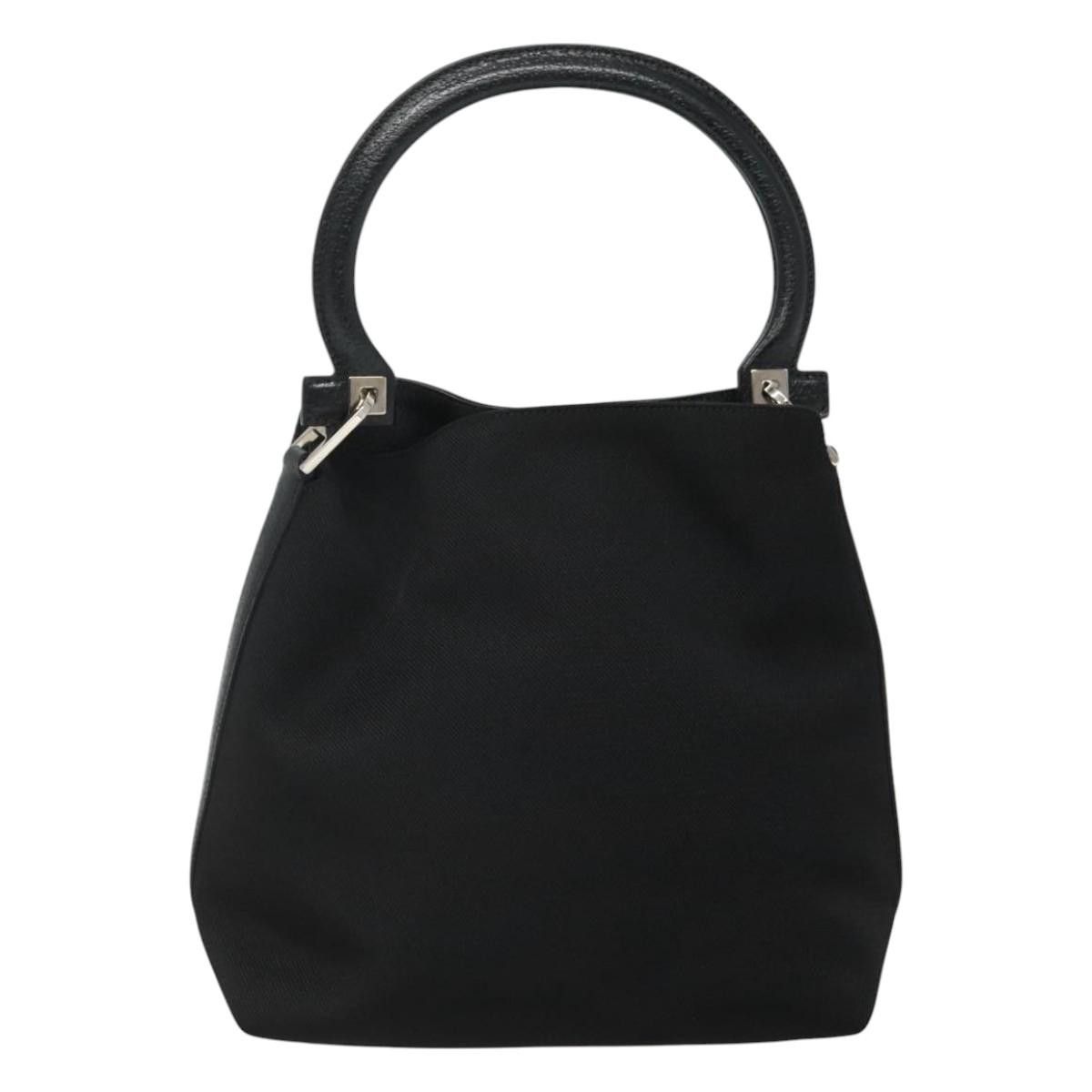 Salvatore Ferragamo Gancini Black Canvas Handbag (Pre-Owned) Size ONE SIZE - 1 Thumbnail