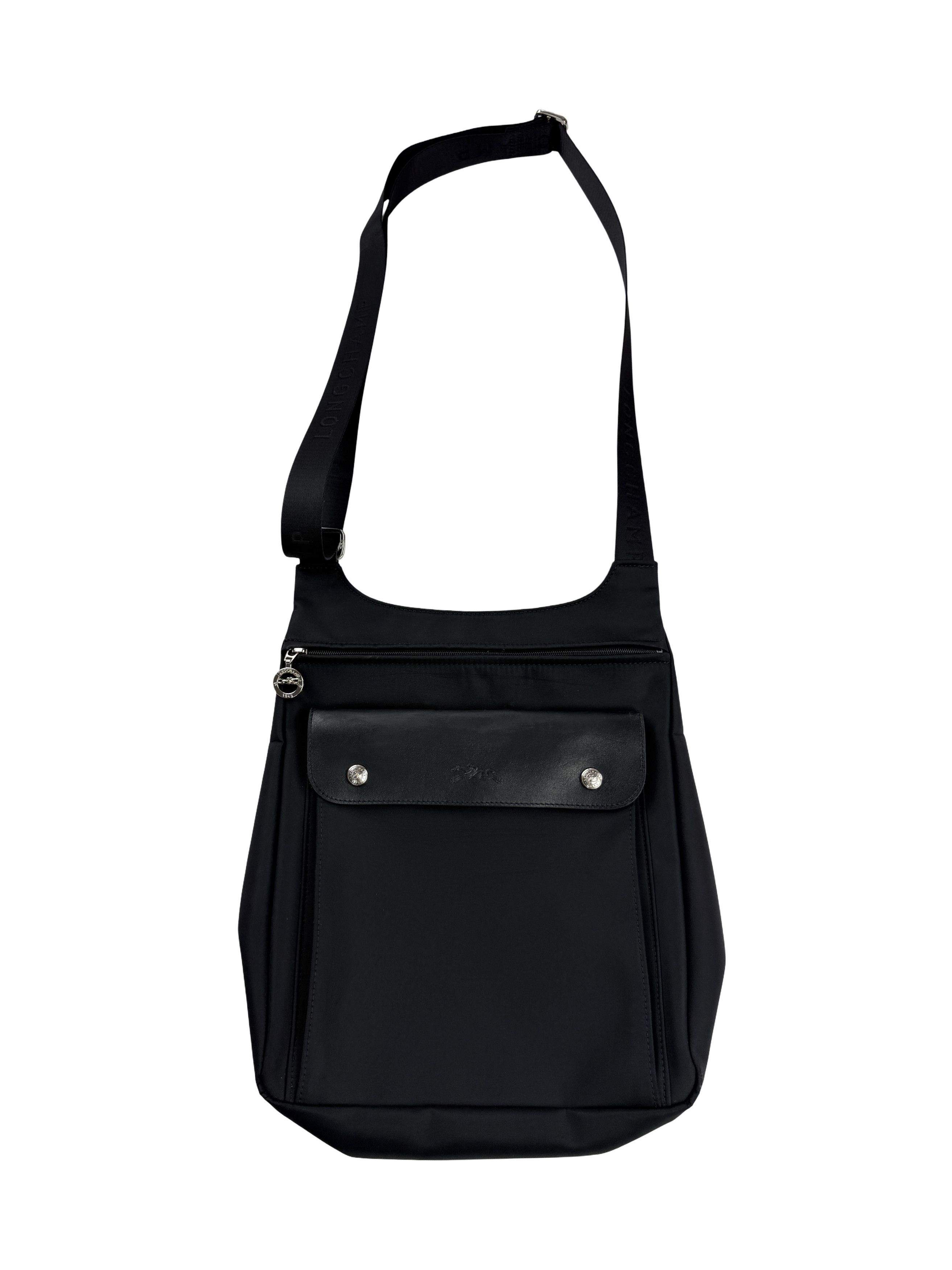 Longchamp Vintage Longchamp Black Nylon Crossbody Messenger Bag Size ONE SIZE - 1 Thumbnail