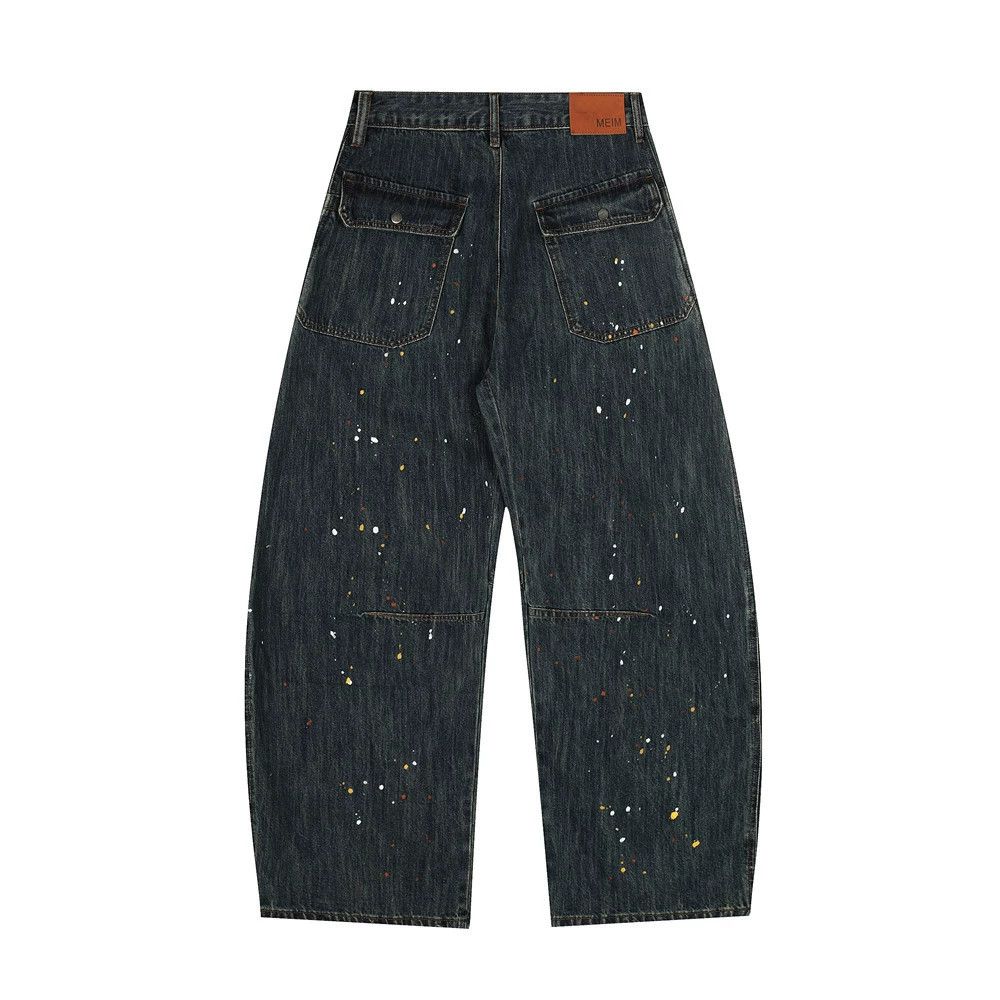 Jean American high street men's ink-splashed machete jeans Size US 32 / EU 48 - 2 Thumbnail