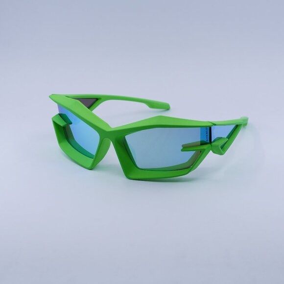 Givenchy Givenchy GV40049U 94C Sunglasses Green Geometric Frame, Blue Size ONE SIZE - 3 Thumbnail