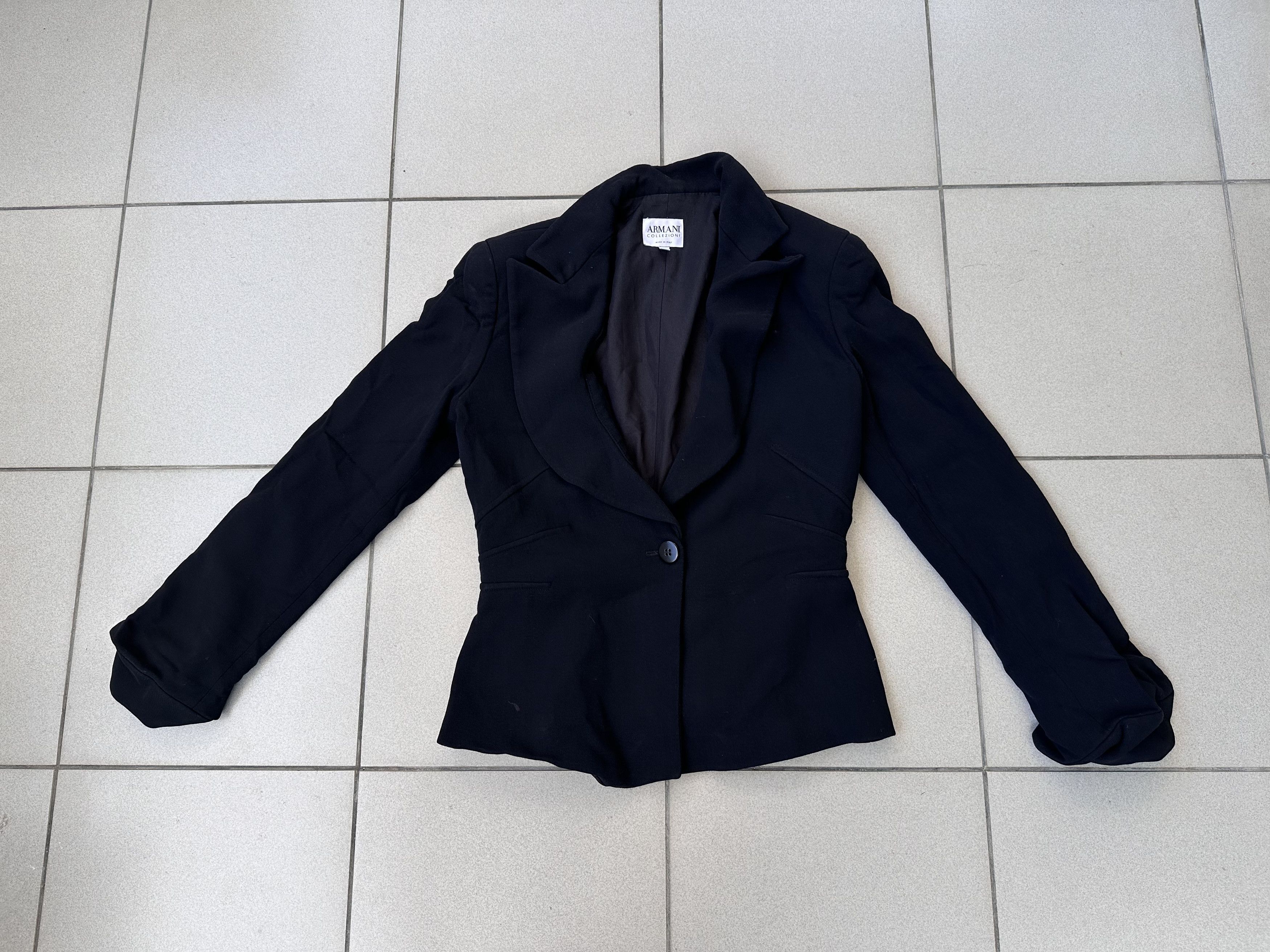 Armani Collezioni Vintage Armani Collezioni woolen blazer jacket Size L / US 10 / IT 46 - 4 Thumbnail