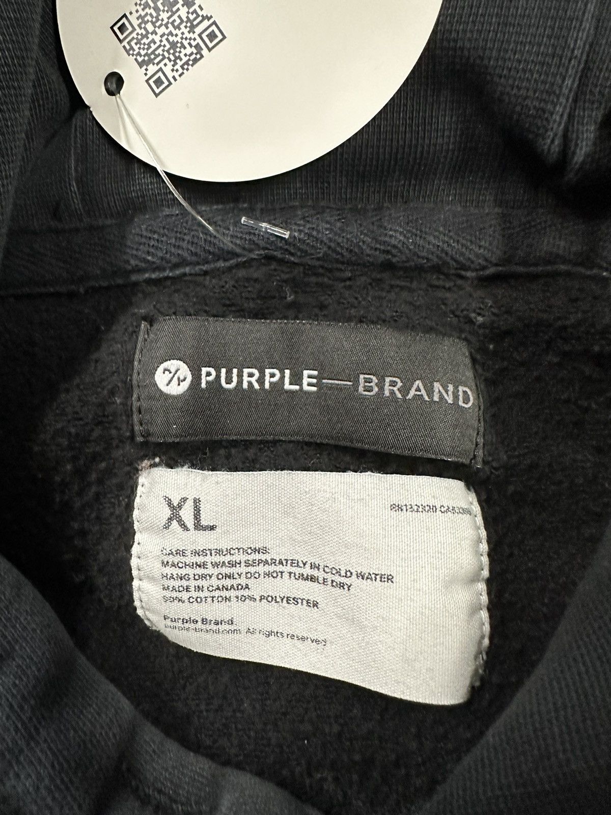 Purple Brand Purple Brand Blank Black Pullover Hoodie Size US XL / EU 56 / 4 - 15 Thumbnail