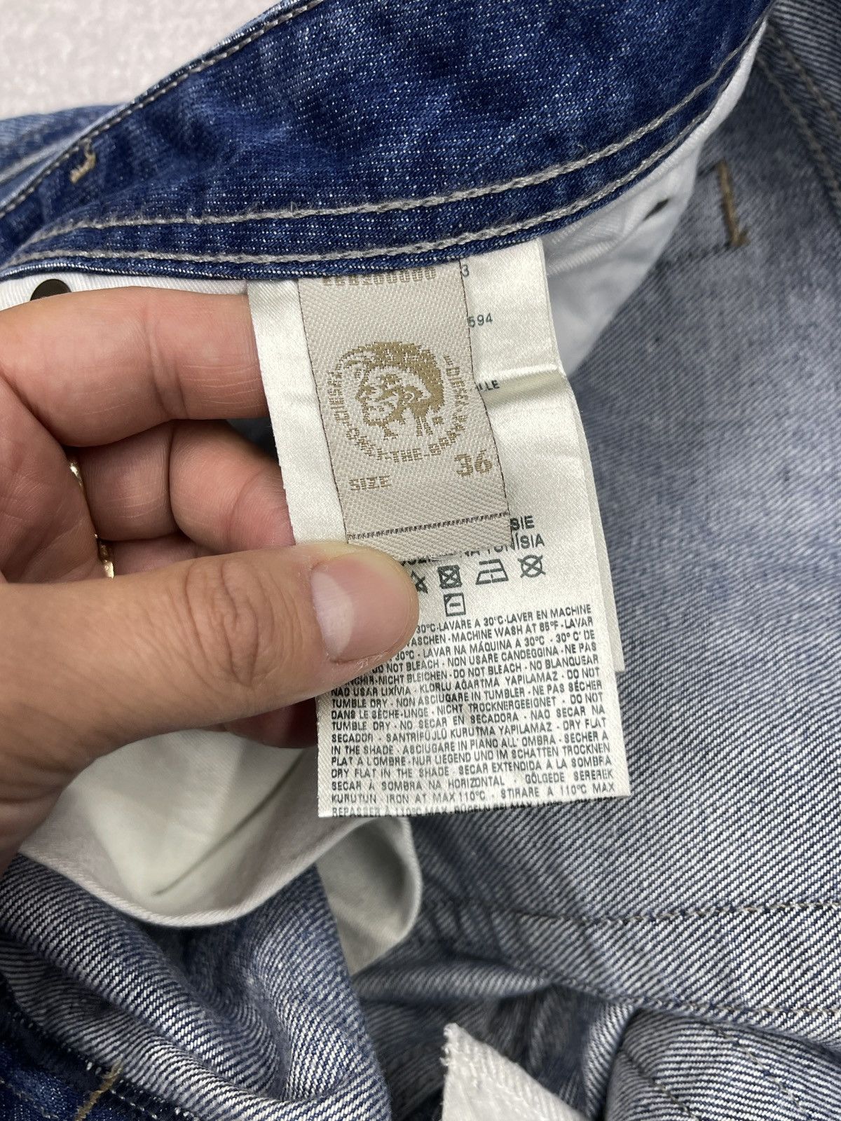 Diesel Mens Diesel Zatiny Denim Jeans Blue Y2K Size US 36 / EU 52 - 13 Thumbnail