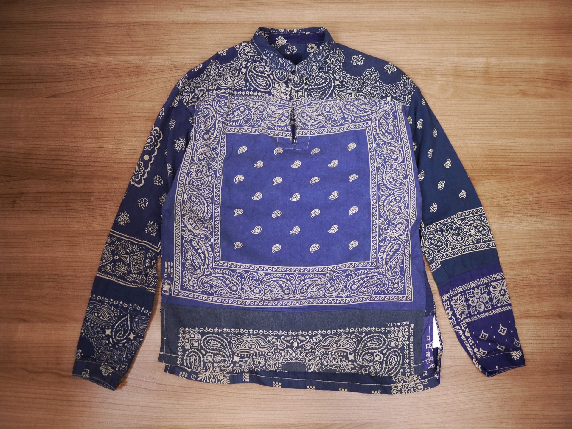 Visvim Visvim ICT Kerchief Tunic Shirt Navy Size US S / EU 44-46 / 1 - 1 Thumbnail