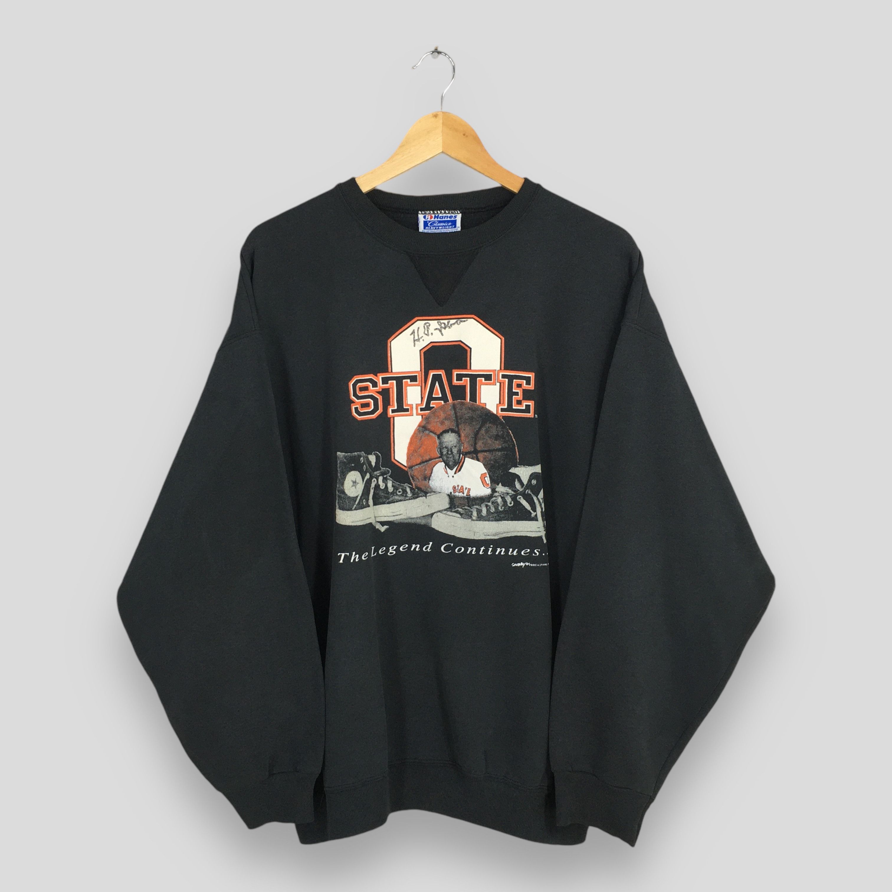 Hanes × NCAA Vintage 90s Oklahoma Sooners Basketball Sweatshirt 2XLarge Size US XXL / EU 58 / 5 - 1 Thumbnail