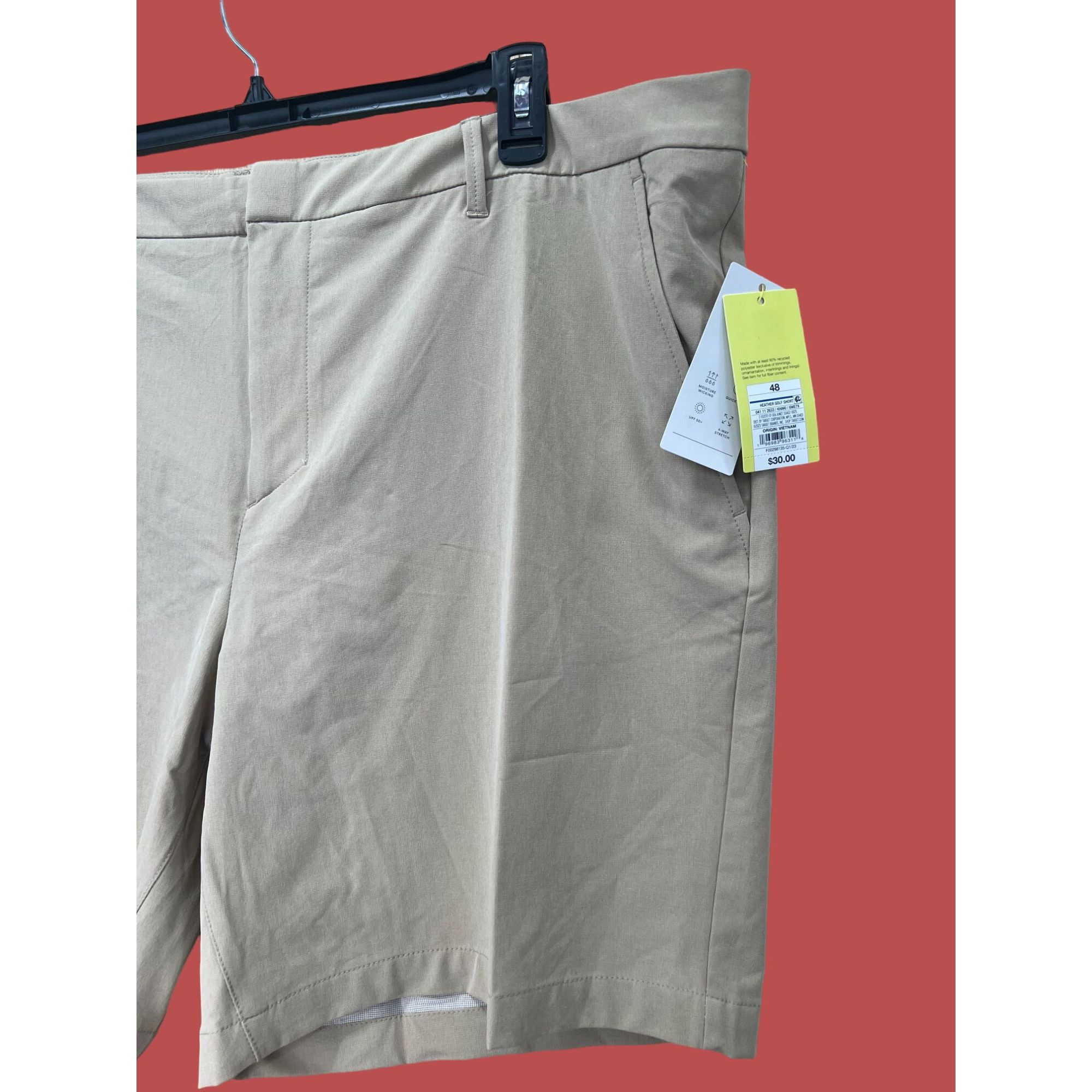 Other All In Motion - Men's Golf Shorts - 8 in inseam - Beige - 48 Size US 44 / EU 60 - 14 Thumbnail