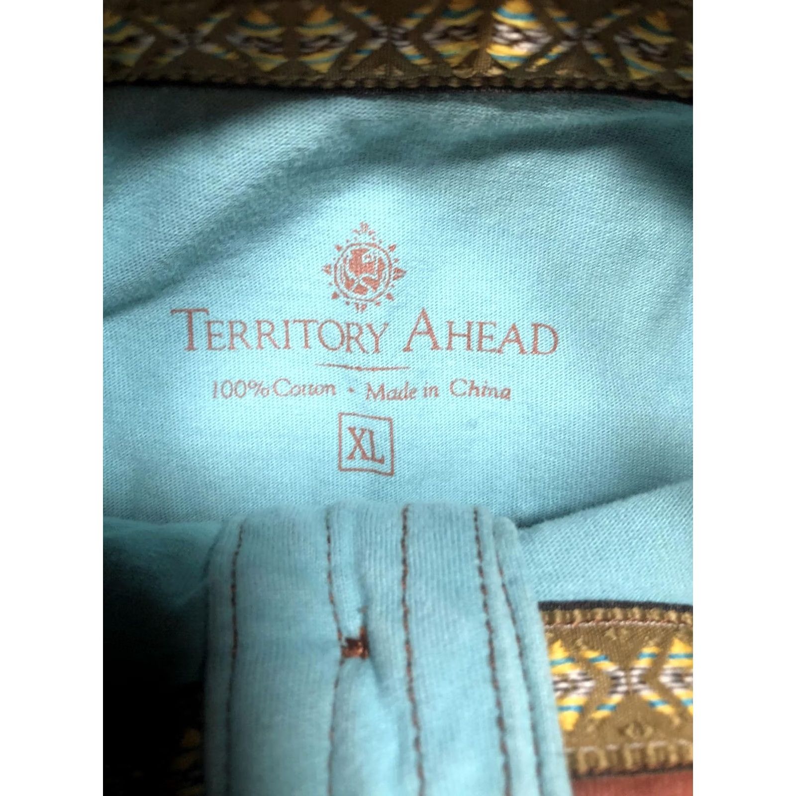 The Territory Ahead Territory Ahead Shirt Mens XL Blue Mock Neck Quilted Elbow Patch Pullover Size US XL / EU 56 / 4 - 6 Thumbnail