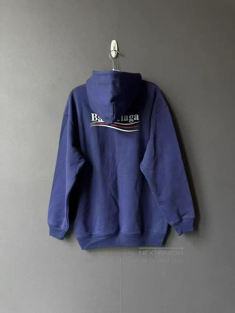 Balenciaga Balenciaga Blue Coke Hoodie Size US XS / EU 42 / 0 - 2 Thumbnail