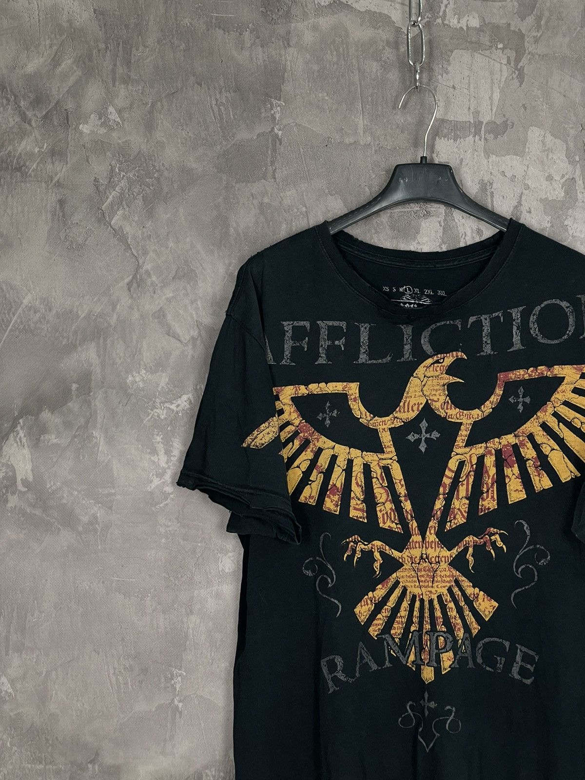 Affliction × Vintage Affliction Cyber Grunge Rare All Over Print T-Shirt M Size US L / EU 52-54 / 3 - 3 Thumbnail