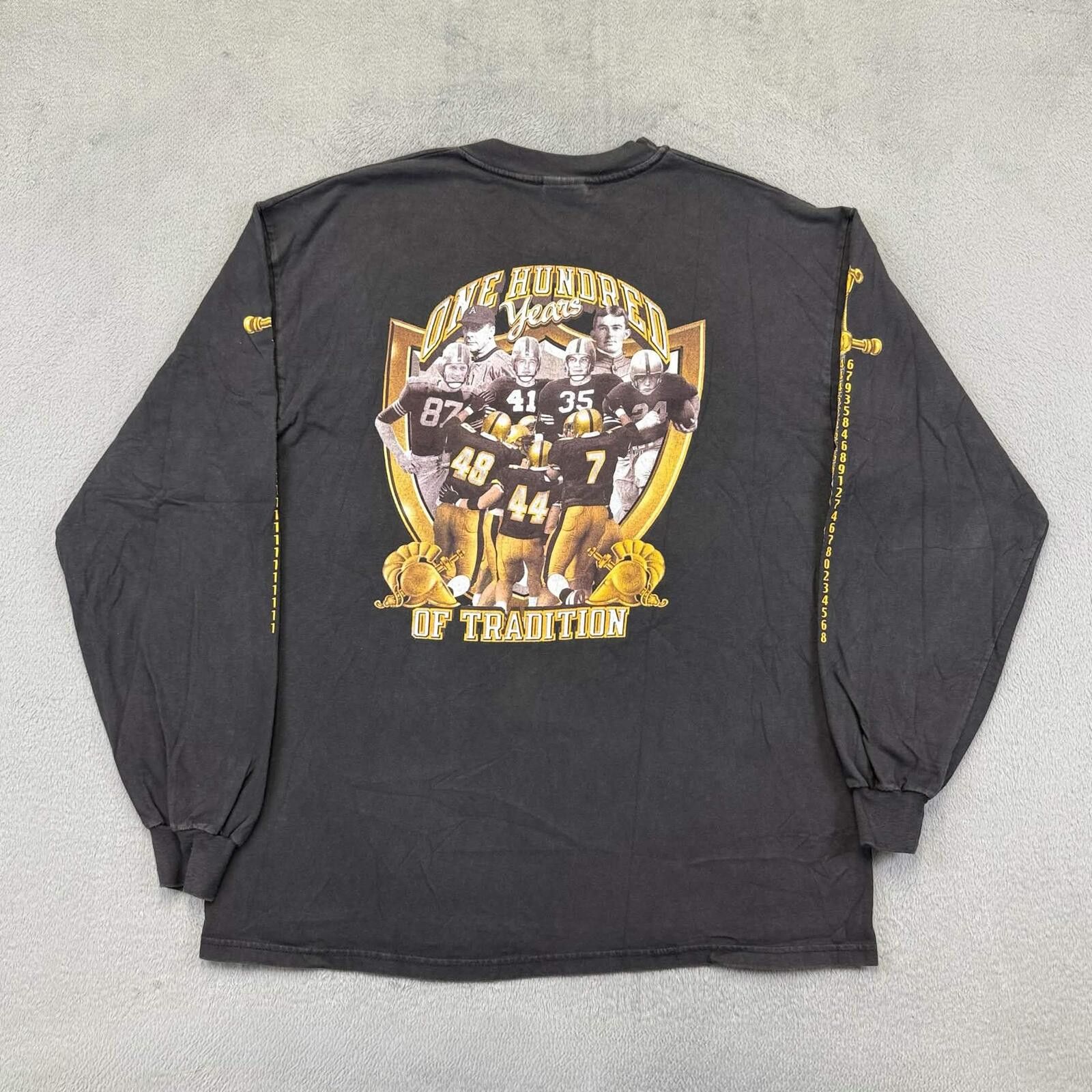 Hanes Hanes Beefy-T Vintage 90s Raiders vs Long Sleeve Shirt Size US XL / EU 56 / 4 - 2 Thumbnail