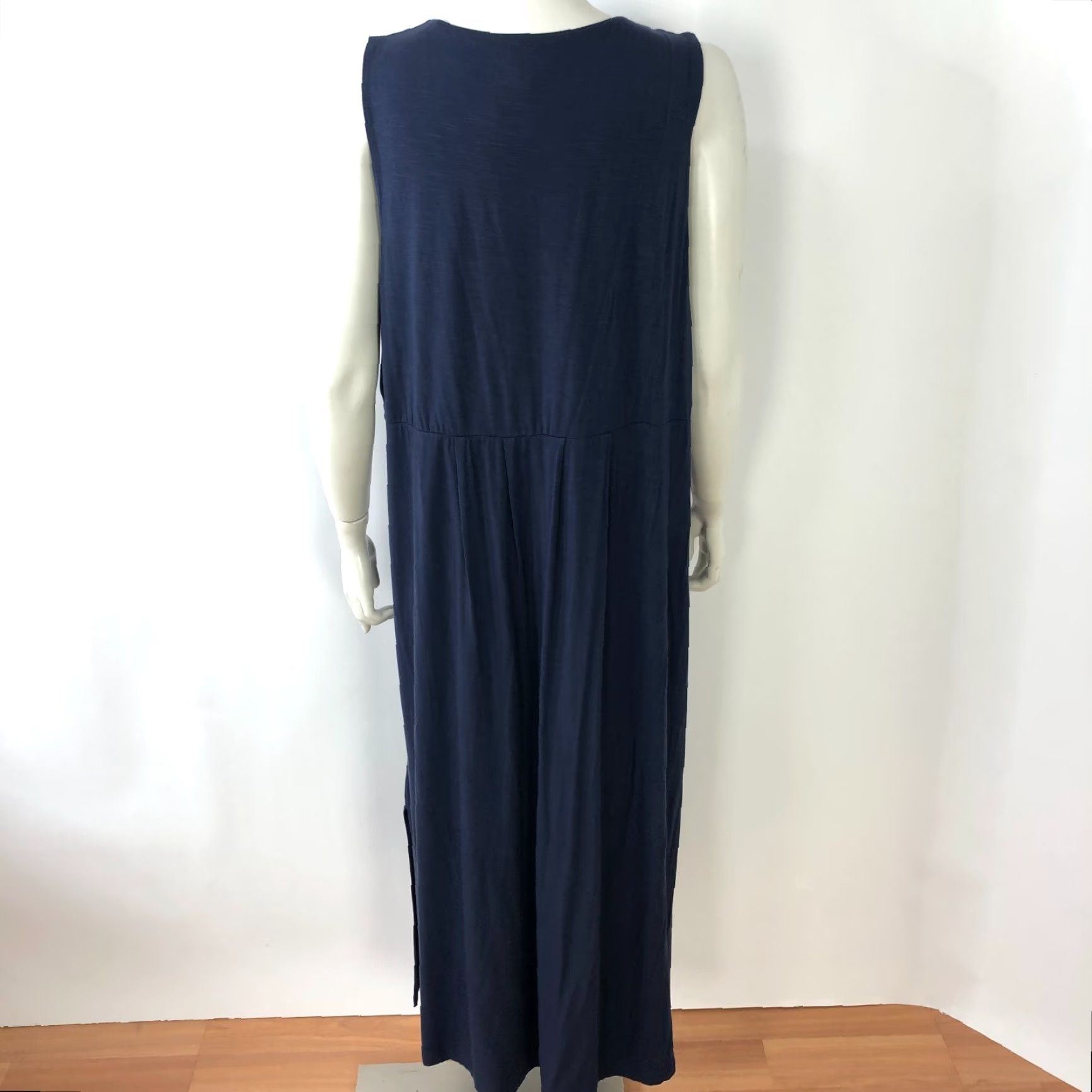 J. Jill J. Jill XL Rayon Midi Calf Length Sleeveless Tank Dress Blue Size XL / US 12-14 / IT 48-50 - 4 Thumbnail
