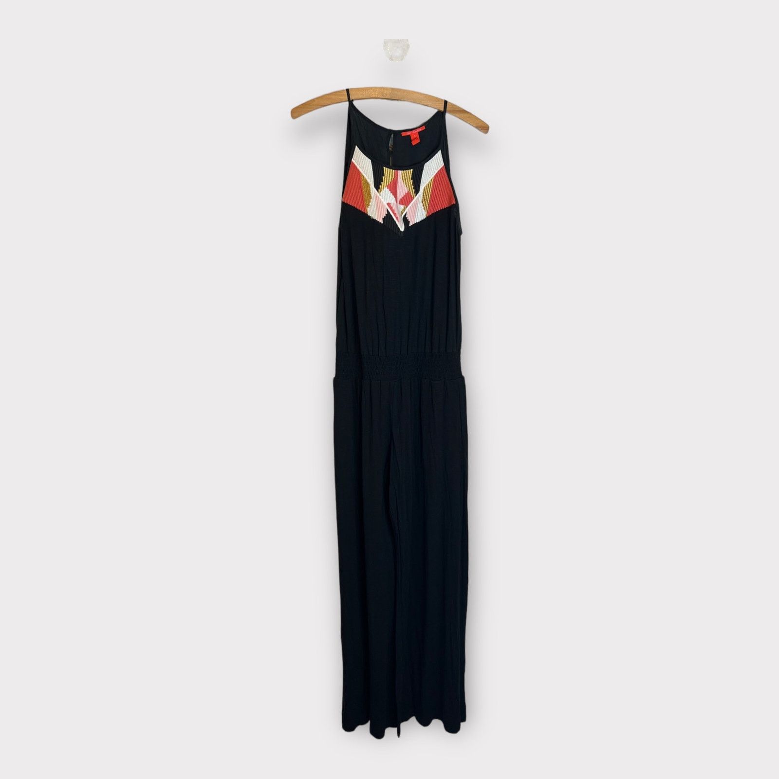 Nordstrom Chelsea and Violet | Boho Indie Wide Leg Jumpsuit | Black Size 26" / US 2 / IT 38 - 10 Thumbnail