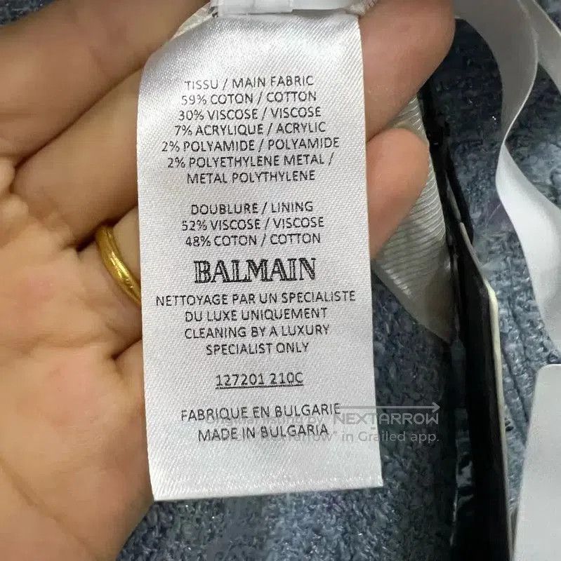 Balmain Balmain Blue Cotton Women's Jacket . Size XXS / US 00 / IT 34 - 4 Thumbnail