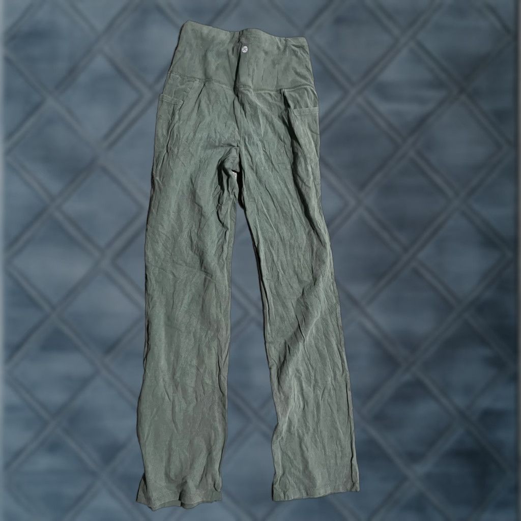 Vintage RBX Leggings Women's Small Green Full Length Athletic Pockets Size 28" / US 6 / IT 42 - 1 Thumbnail