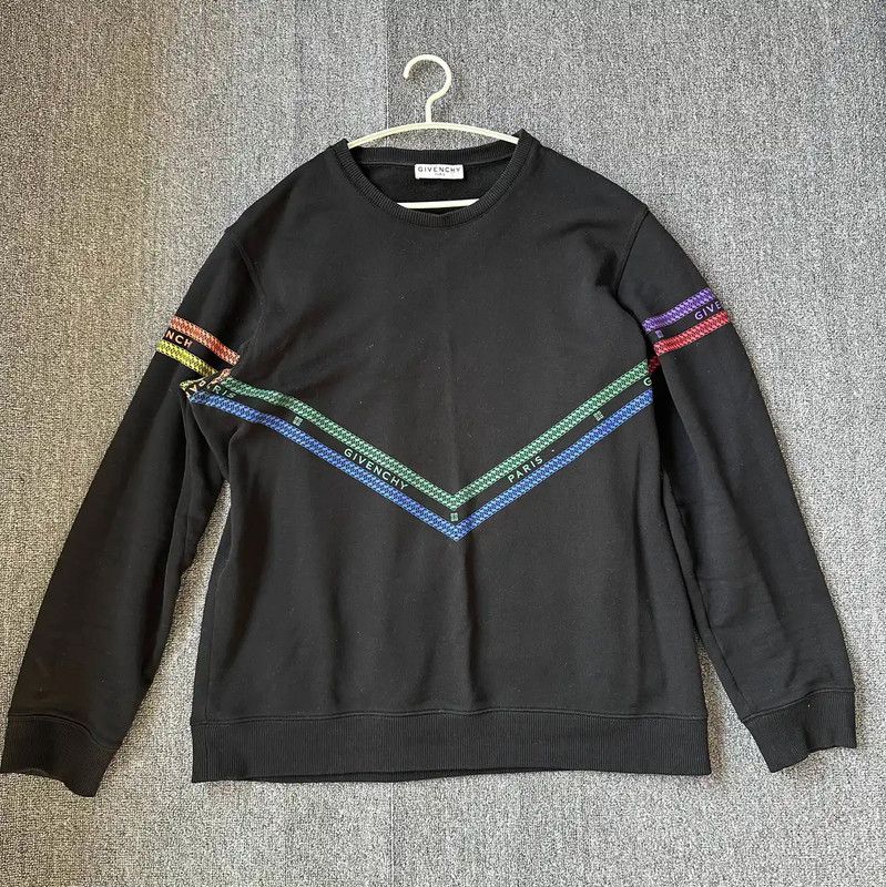 Givenchy Givenchy Black Cotton Sweatshirt for Men 0089 Size US L / EU 52-54 / 3 - 1 Thumbnail