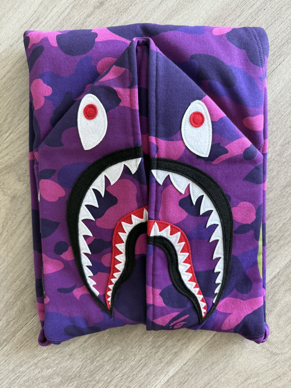 Bape Bape Purple Camo Shark Pull Over Size US S / EU 44-46 / 1 - 2 Thumbnail