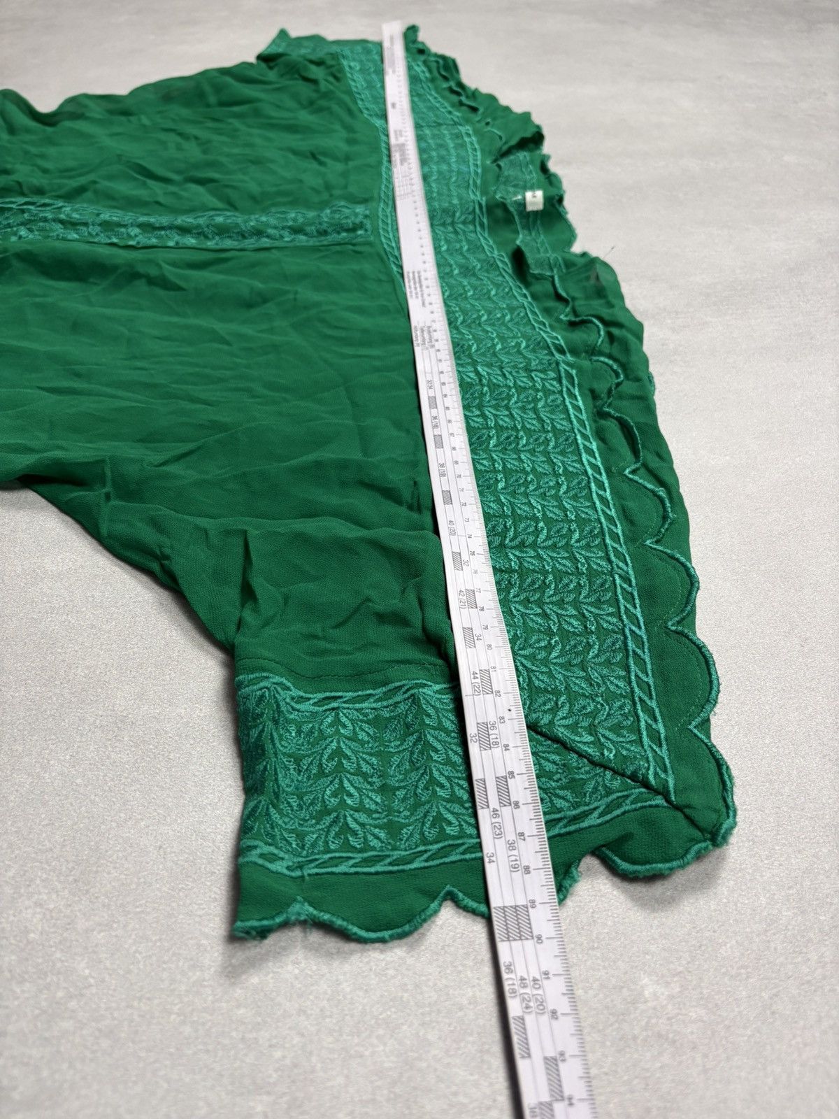 Isabel Marant Etoile Isabel Marant Étoile Green Embroidered Scallop Top Rare 48 Size XS / US 0-2 / IT 36-38 - 23 Thumbnail