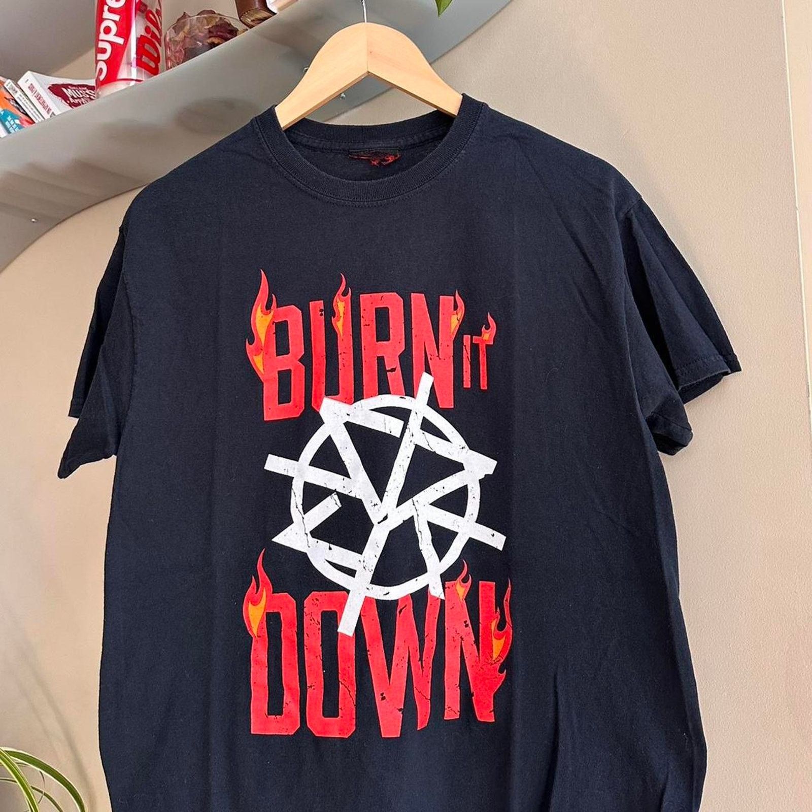 WCW/nWo × WWE Vintage Y2K Burn it Down Seth Rollins Shirt Size US M / EU 48-50 / 2 - 2 Thumbnail