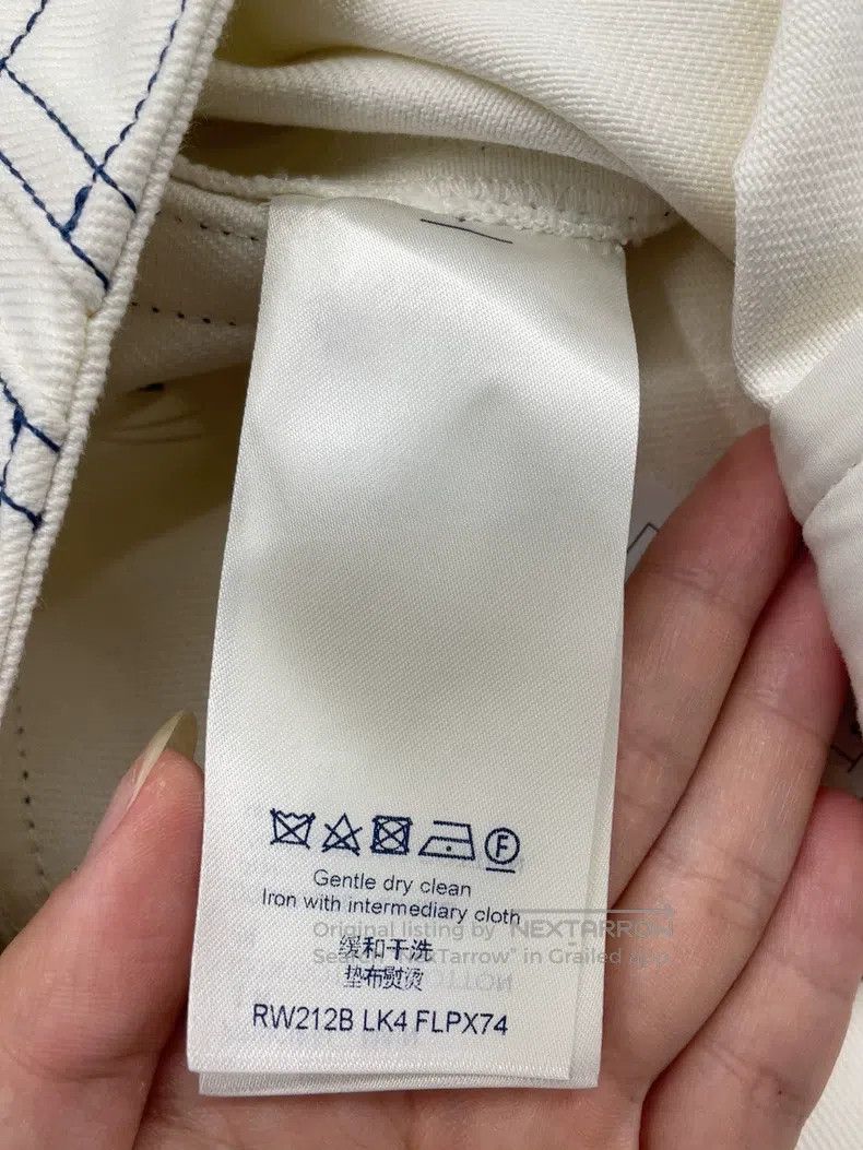 Louis Vuitton Louis Vuitton White Jeans Size 35" - 4 Thumbnail
