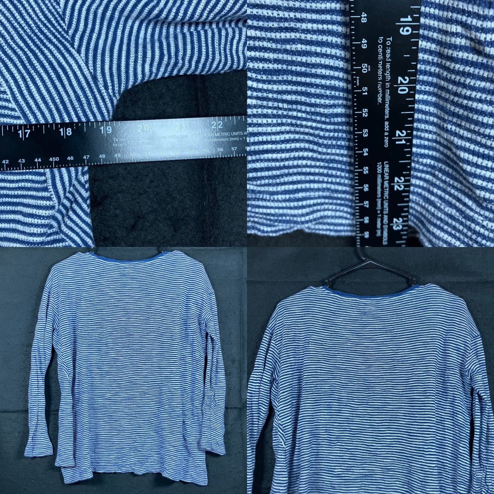 Vintage J Jill Womens Sweater Blue Striped Crew Neck Long Sleeve Modal Blend XS Petite Knit Pullover Shirt Size XS / US 0-2 / IT 36-38 - 8 Thumbnail