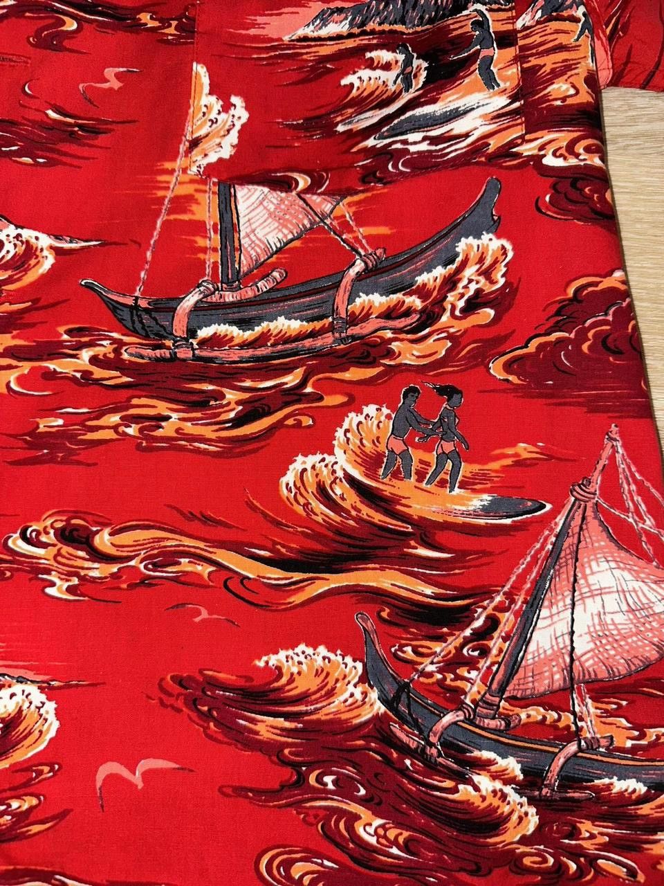 Other Vintage 50’s Surfriders Sportswear Hawaiian Button Up Shirt Size US M / EU 48-50 / 2 - 5 Thumbnail