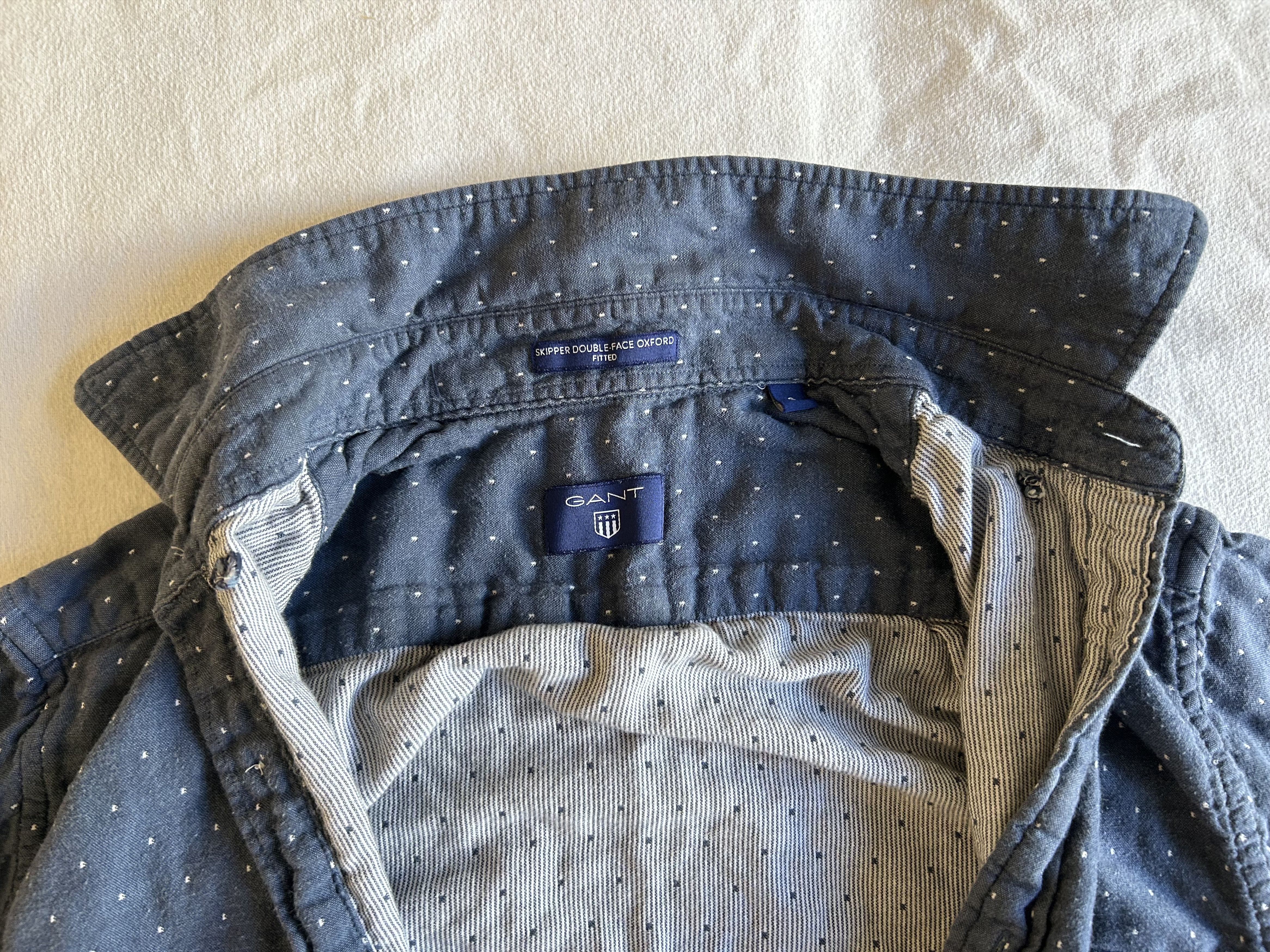 Gant Gant super-soft cotton dotted navy shirt Size US S / EU 44-46 / 1 - 5 Thumbnail